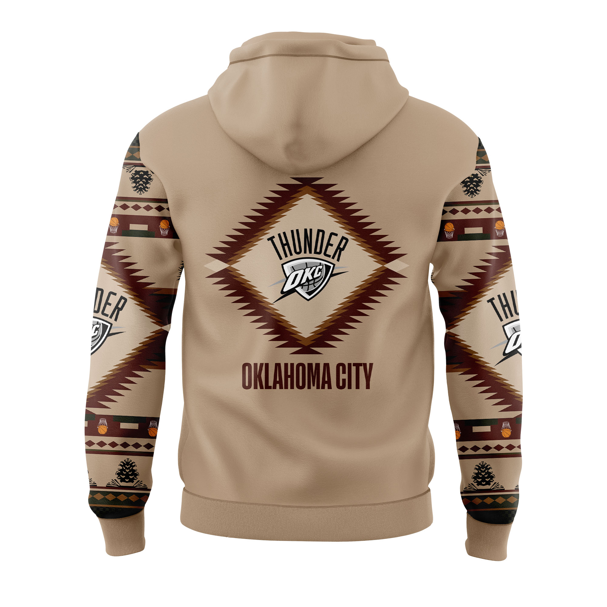 Oklahoma City Thunder Native American Heritage Hoodie Set V2+NT23122418ID10DS10 - Famjoys Oklahoma City Thunder Native American Heritage Hoodie Set V2+NT23122418ID10DS10 - Famjoys