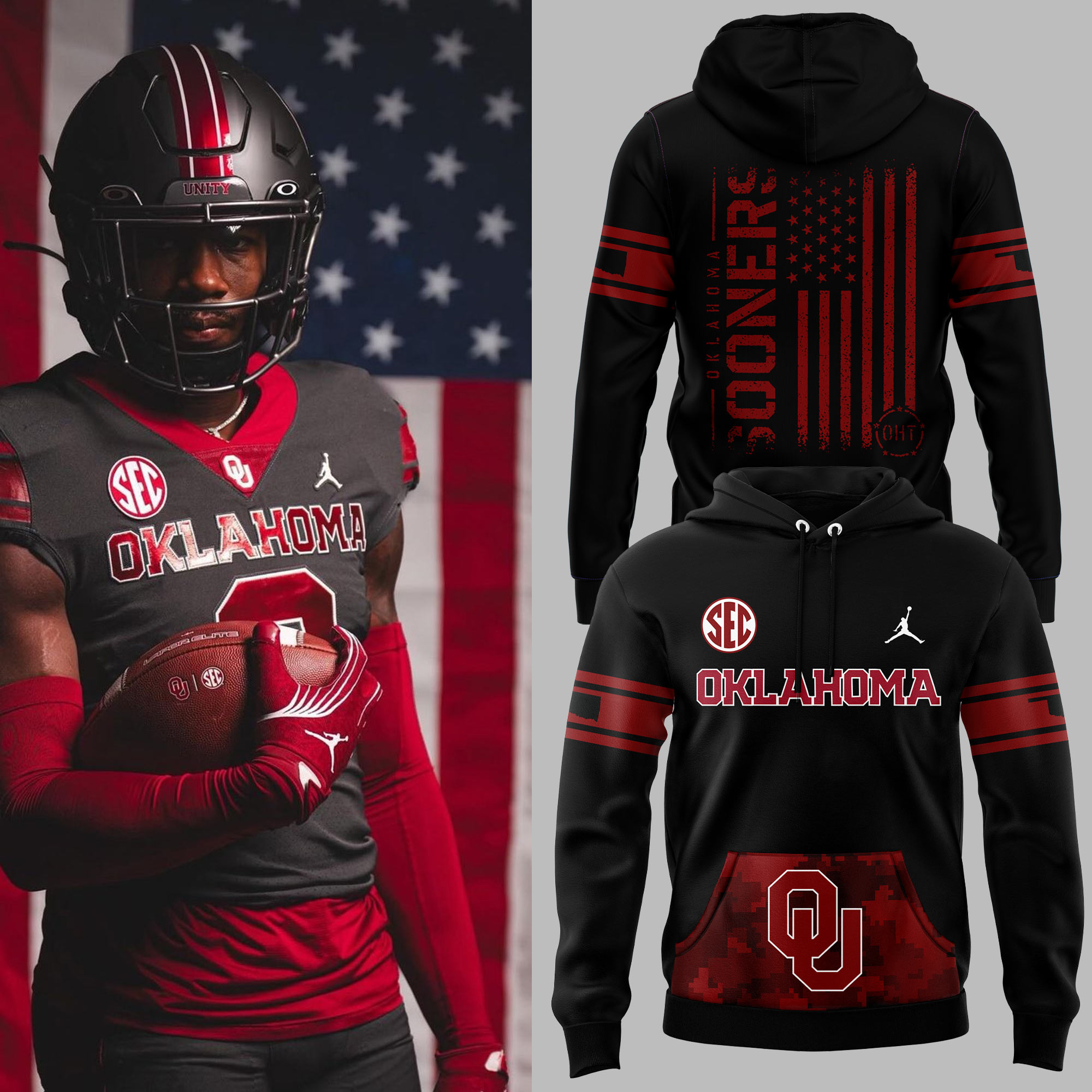 Oklahoma Football x Military Appreciation Day Premium Pullover Hoodie - Famjoys Oklahoma Football x Military Appreciation Day Premium Pullover Hoodie - Famjoys