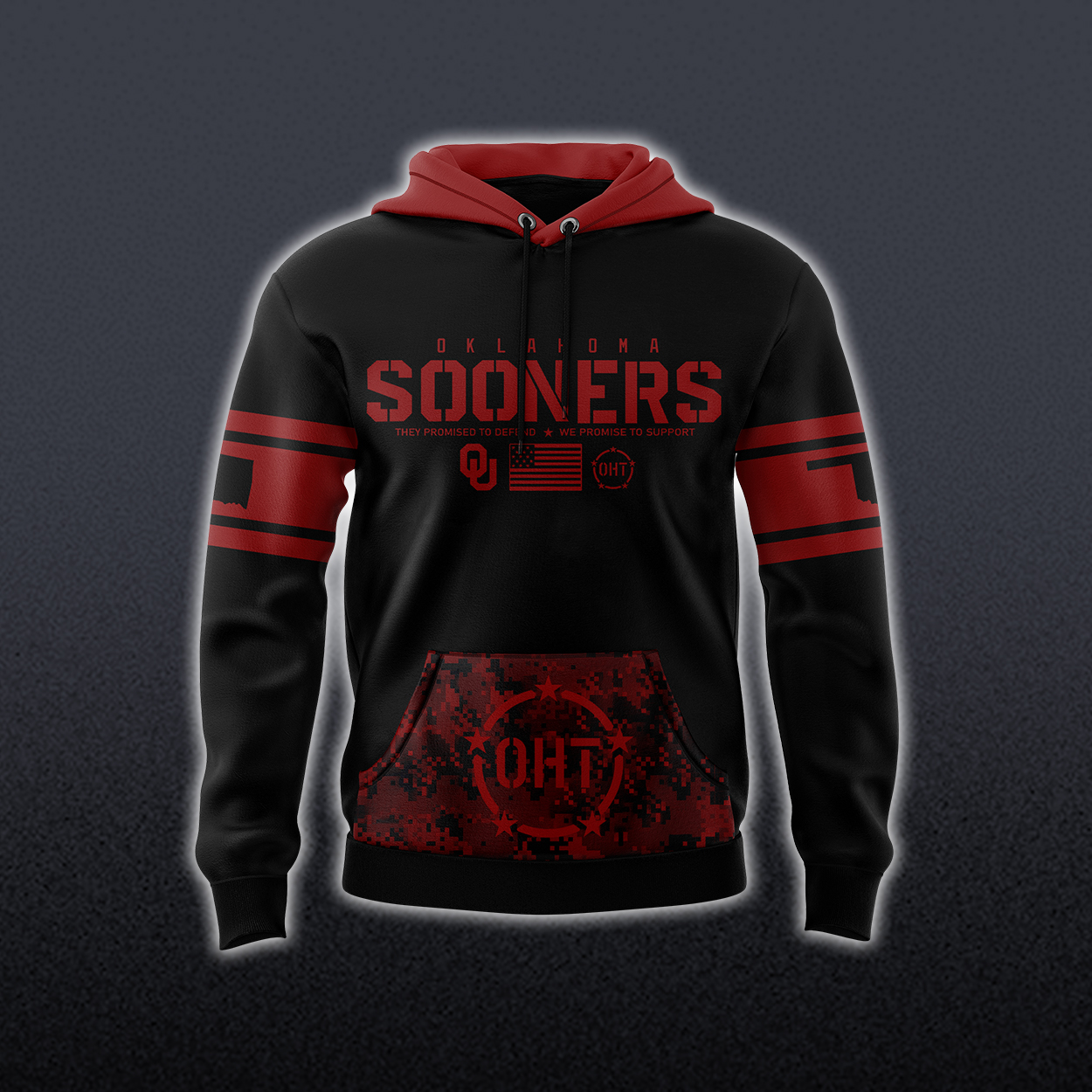 Oklahoma Football x Military Appreciation Day Premium Pullover Hoodie - Famjoys Oklahoma Football x Military Appreciation Day Premium Pullover Hoodie - Famjoys