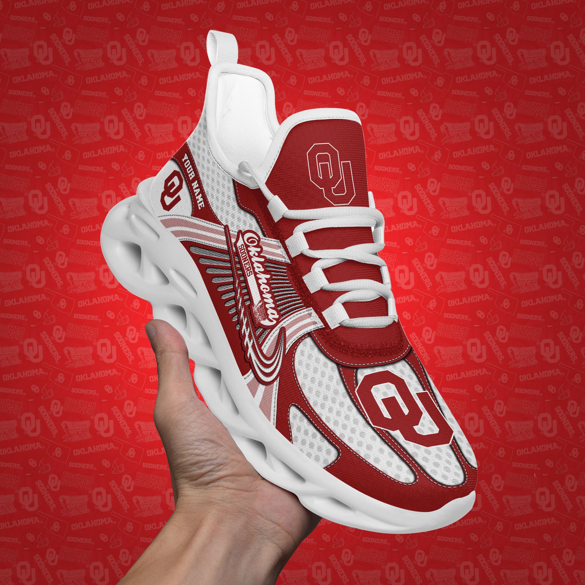 Oklahoma Sooners Clunky Sneakers Custom Your Name, Sport Sneakers ETRG-62343 - Famjoys Oklahoma Sooners Clunky Sneakers Custom Your Name, Sport Sneakers ETRG-62343 - Famjoys
