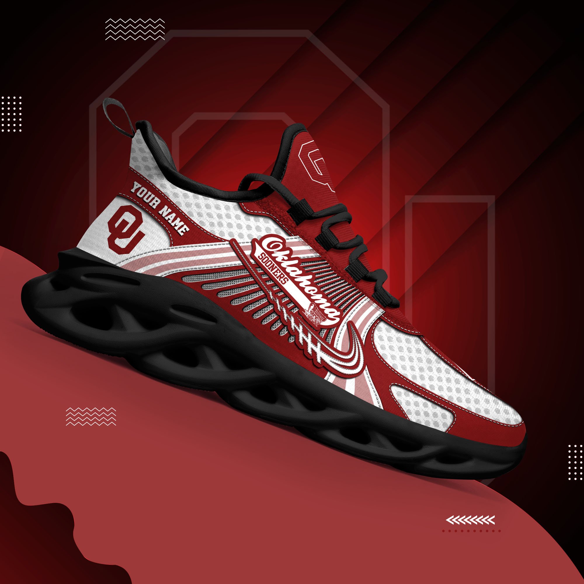 Oklahoma Sooners Clunky Sneakers Custom Your Name, Sport Sneakers ETRG-62343 - Famjoys Oklahoma Sooners Clunky Sneakers Custom Your Name, Sport Sneakers ETRG-62343 - Famjoys