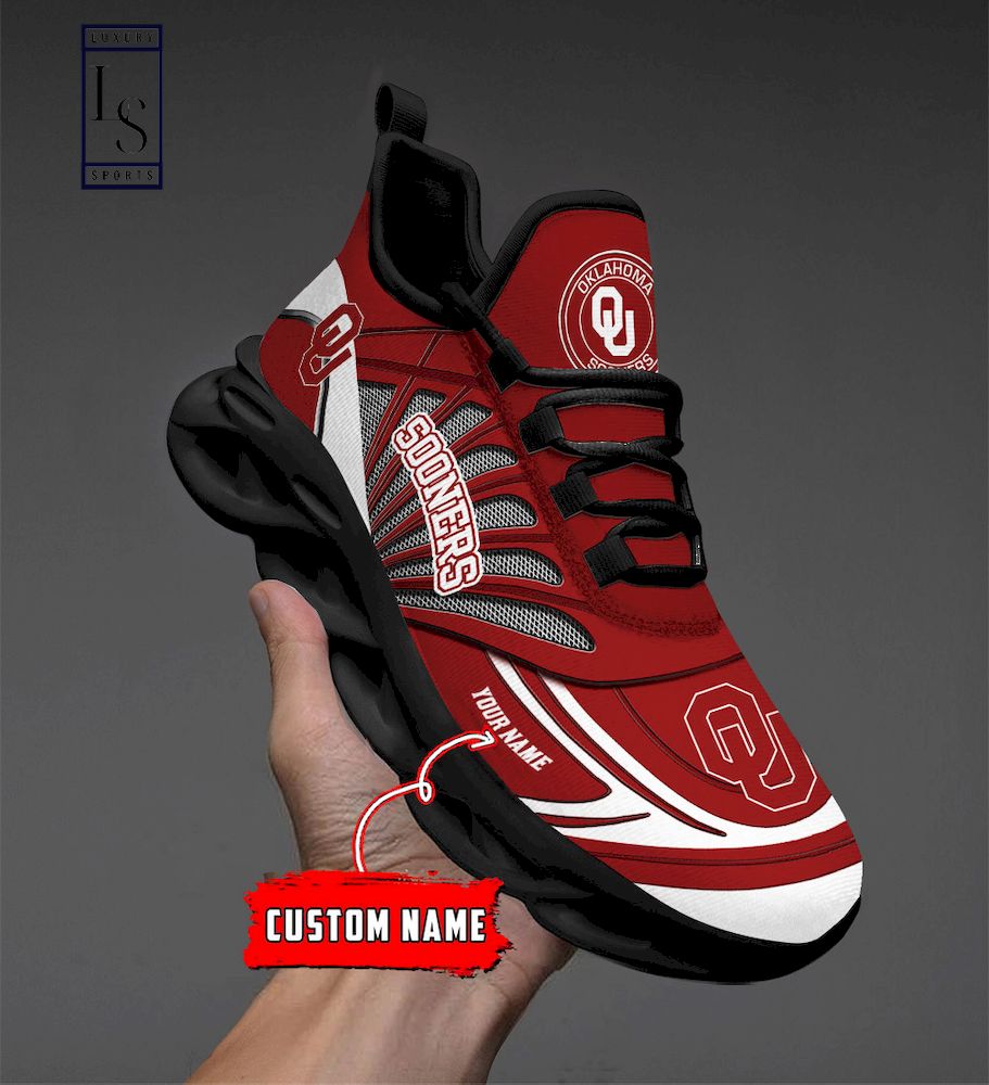 Oklahoma Sooners Custom Name Max Soul Shoes - Famjoys Oklahoma Sooners Custom Name Max Soul Shoes - Famjoys