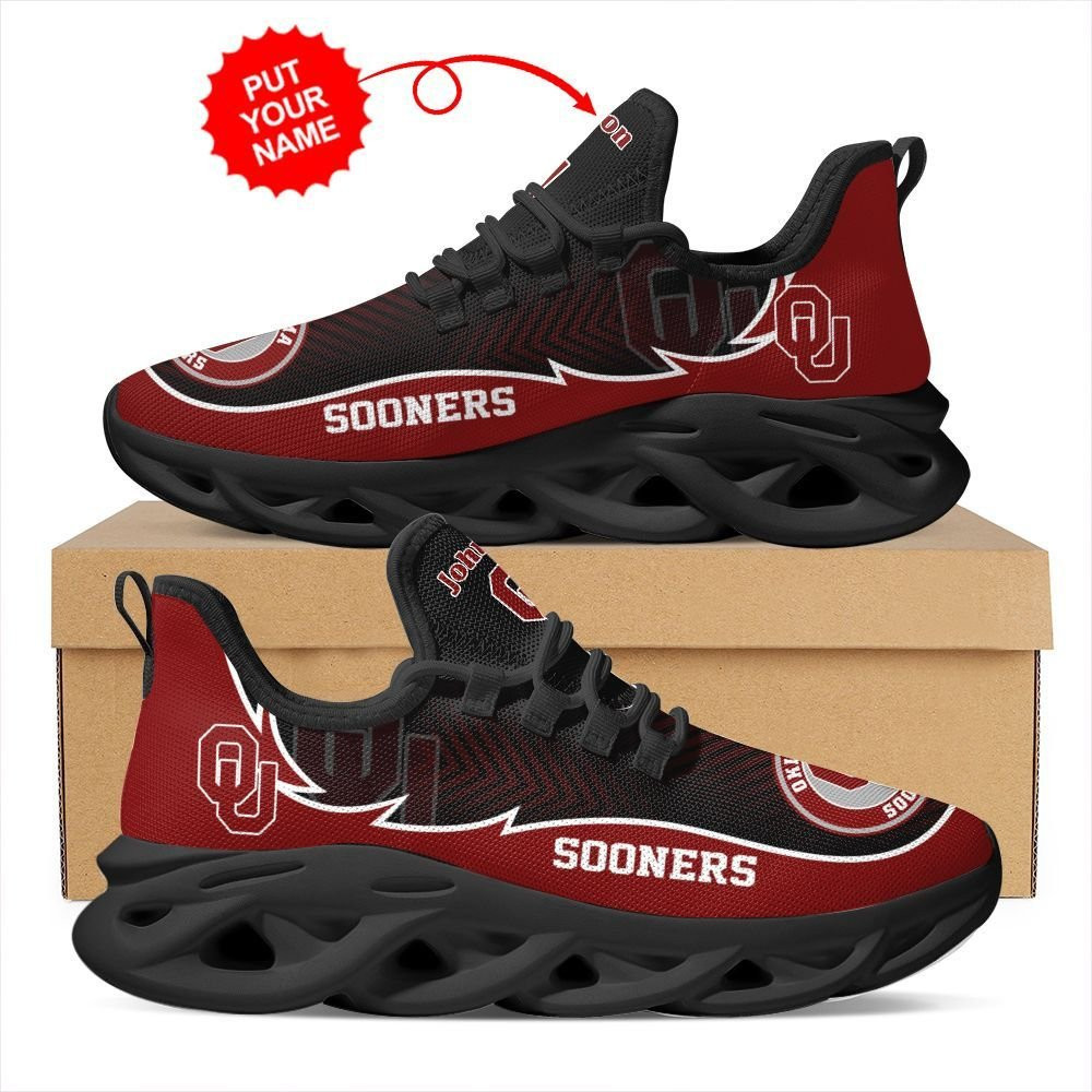 Oklahoma Sooners Custom Name Personalized Max Soul Sneakers Shoes - Famjoys