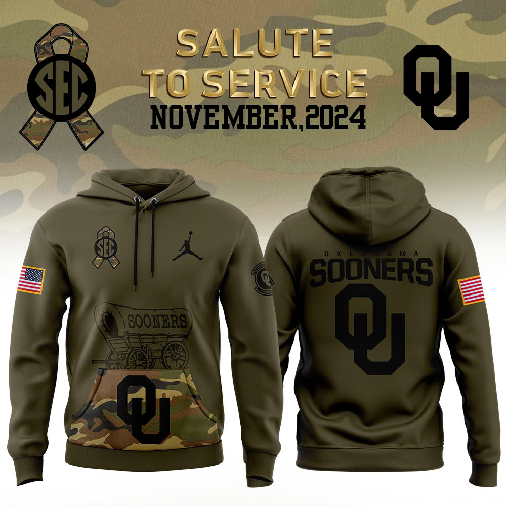 Oklahoma Sooners Football Camo Salute to Service Club Fleece Pullover Hoodie - Famjoys Oklahoma Sooners Football Camo Salute to Service Club Fleece Pullover Hoodie - Famjoys