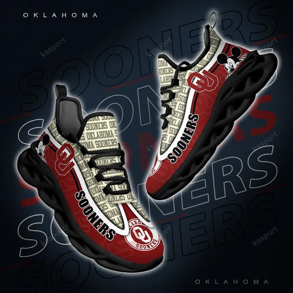 Oklahoma Sooners Max Soul Clunky Sneakers - Famjoys Oklahoma Sooners Max Soul Clunky Sneakers - Famjoys