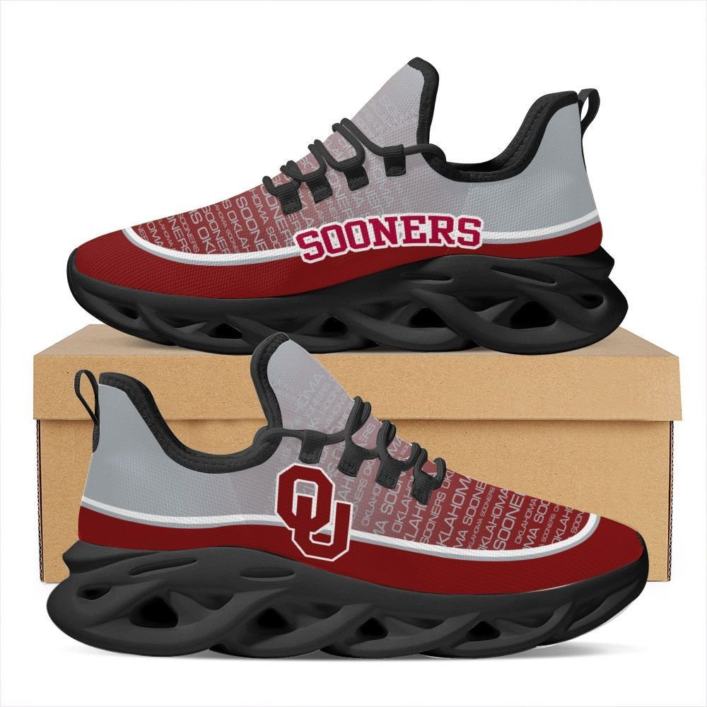 Oklahoma Sooners Max Soul Sneakers Shoes - Famjoys Oklahoma Sooners Max Soul Sneakers Shoes - Famjoys