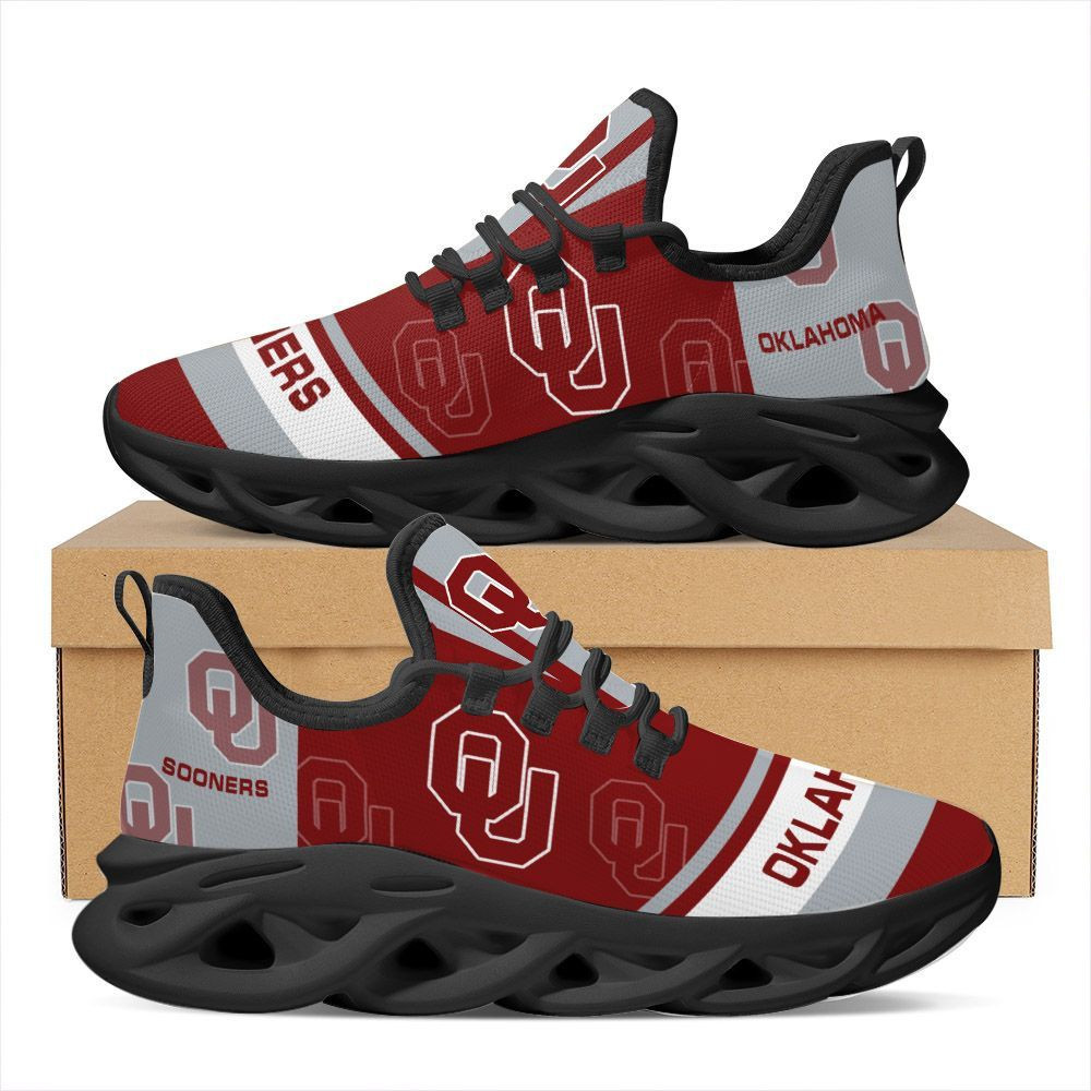 Oklahoma Sooners Max Soul Sneakers Shoes - Famjoys Oklahoma Sooners Max Soul Sneakers Shoes - Famjoys