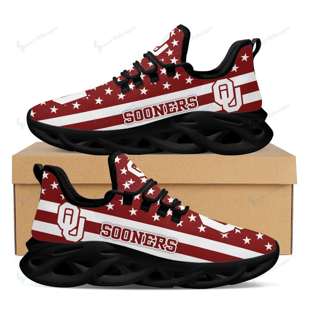 Oklahoma Sooners Max Soul YZ Running Sneakers 09 - Famjoys Oklahoma Sooners Max Soul YZ Running Sneakers 09 - Famjoys