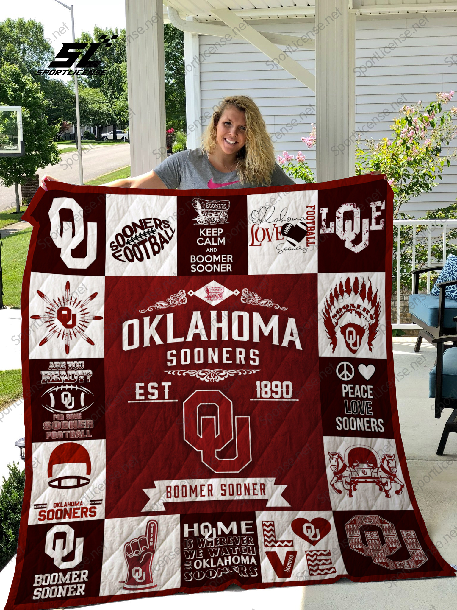 Oklahoma Sooners Quilt Blanket 01 - Famjoys Oklahoma Sooners Quilt Blanket 01 - Famjoys