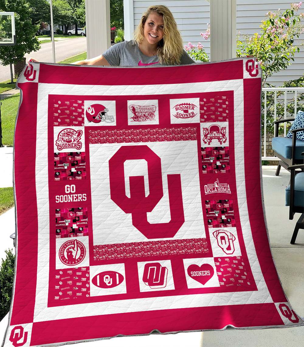 Oklahoma Sooners Quilt Blanket - Famjoys Oklahoma Sooners Quilt Blanket - Famjoys