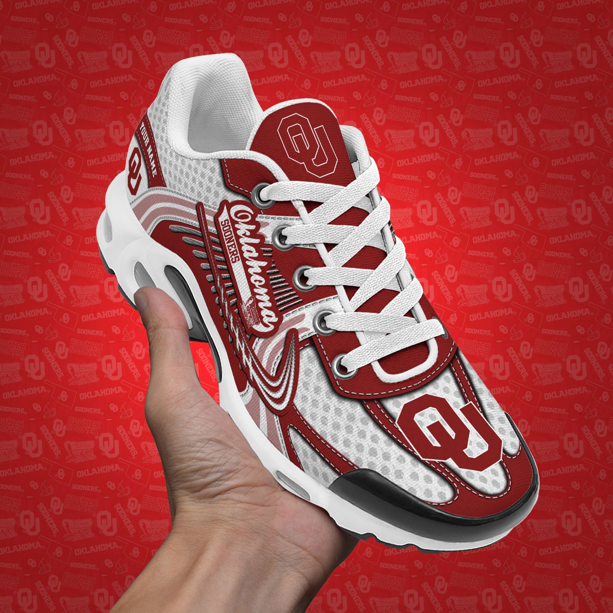 Oklahoma Sooners TN Shoes Custom Your Name, Sport Shoes, Gifts For Fans, Sport Gifts For Him ETRG-62360 - Famjoys Oklahoma Sooners TN Shoes Custom Your Name, Sport Shoes, Gifts For Fans, Sport Gifts For Him ETRG-62360 - Famjoys