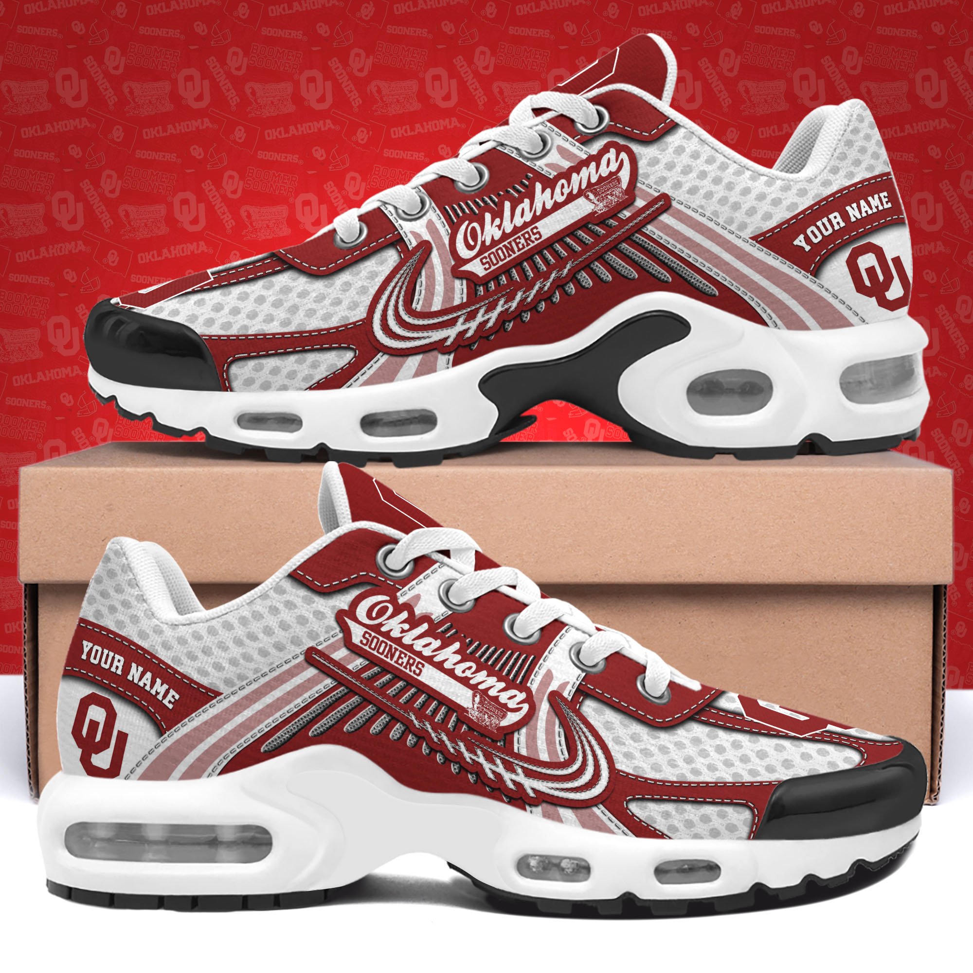 Oklahoma Sooners TN Shoes Custom Your Name, Sport Shoes, Gifts For Fans, Sport Gifts For Him ETRG-62360 - Famjoys Oklahoma Sooners TN Shoes Custom Your Name, Sport Shoes, Gifts For Fans, Sport Gifts For Him ETRG-62360 - Famjoys