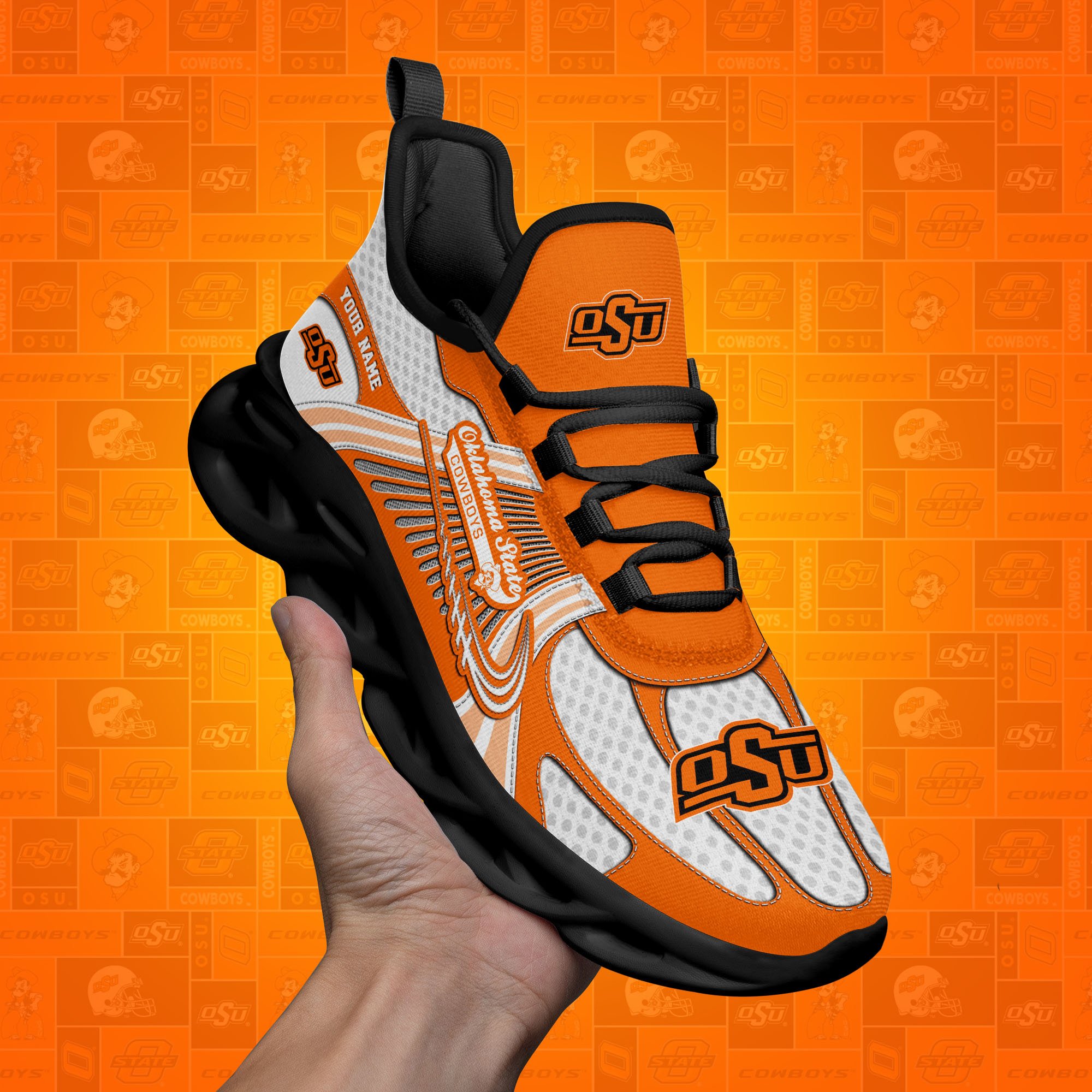 Oklahoma State Cowboys Clunky Sneakers Custom Your Name, Sport Sneakers ETRG-62343 - Famjoys Oklahoma State Cowboys Clunky Sneakers Custom Your Name, Sport Sneakers ETRG-62343 - Famjoys