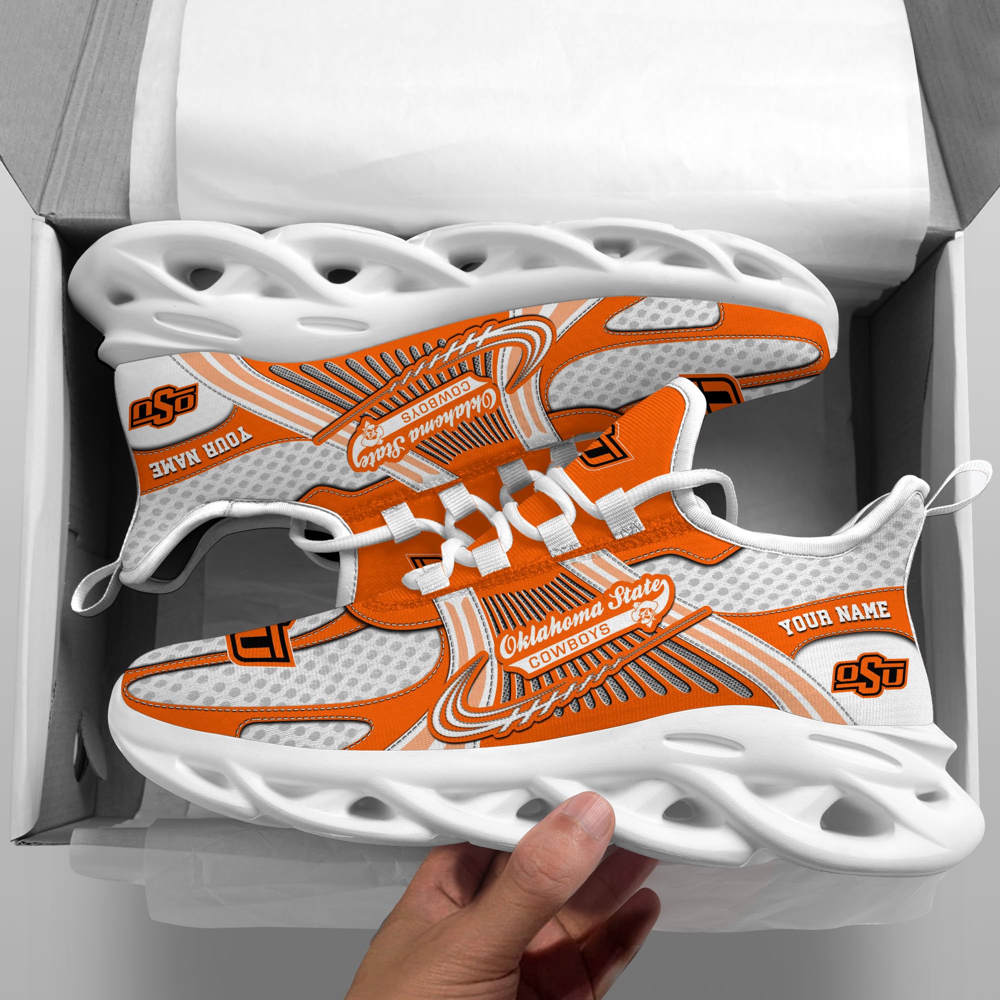 Oklahoma State Cowboys Clunky Sneakers Custom Your Name, Sport Sneakers ETRG-62343 - Famjoys Oklahoma State Cowboys Clunky Sneakers Custom Your Name, Sport Sneakers ETRG-62343 - Famjoys