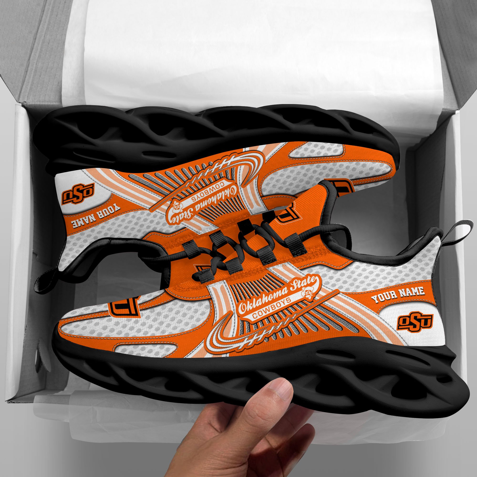 Oklahoma State Cowboys Clunky Sneakers Custom Your Name, Sport Sneakers ETRG-62343 - Famjoys Oklahoma State Cowboys Clunky Sneakers Custom Your Name, Sport Sneakers ETRG-62343 - Famjoys