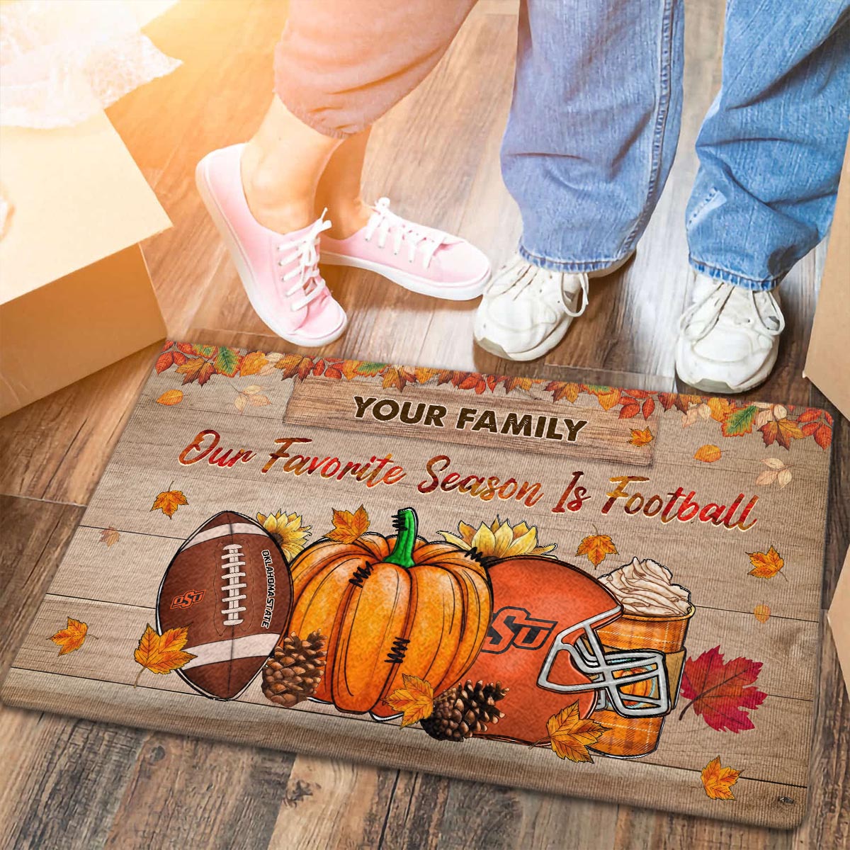 Oklahoma State Cowboys Our Favorite Season is Football Doormat - Famjoys Oklahoma State Cowboys Our Favorite Season is Football Doormat - Famjoys