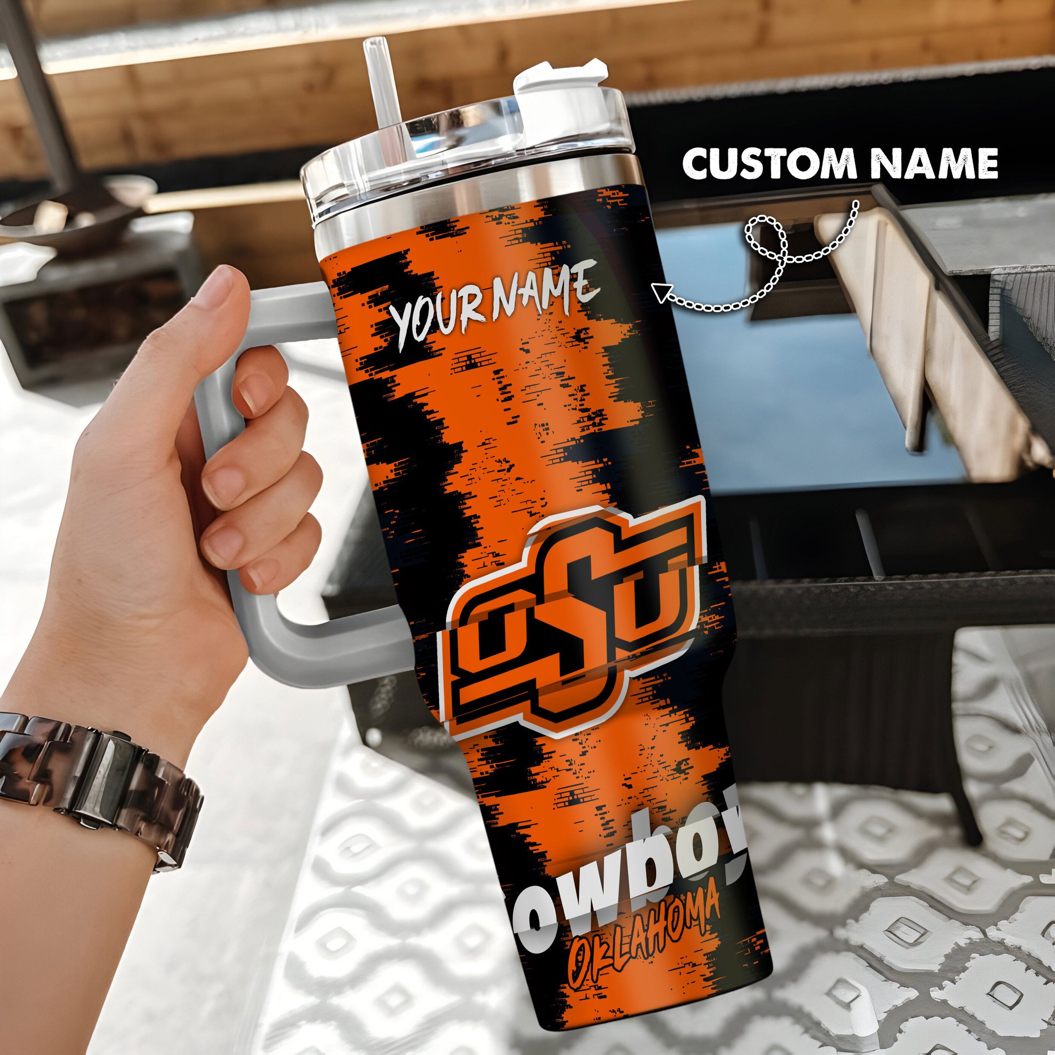 Oklahoma State Cowboys Stanley Tumbler - Famjoys Oklahoma State Cowboys Stanley Tumbler - Famjoys