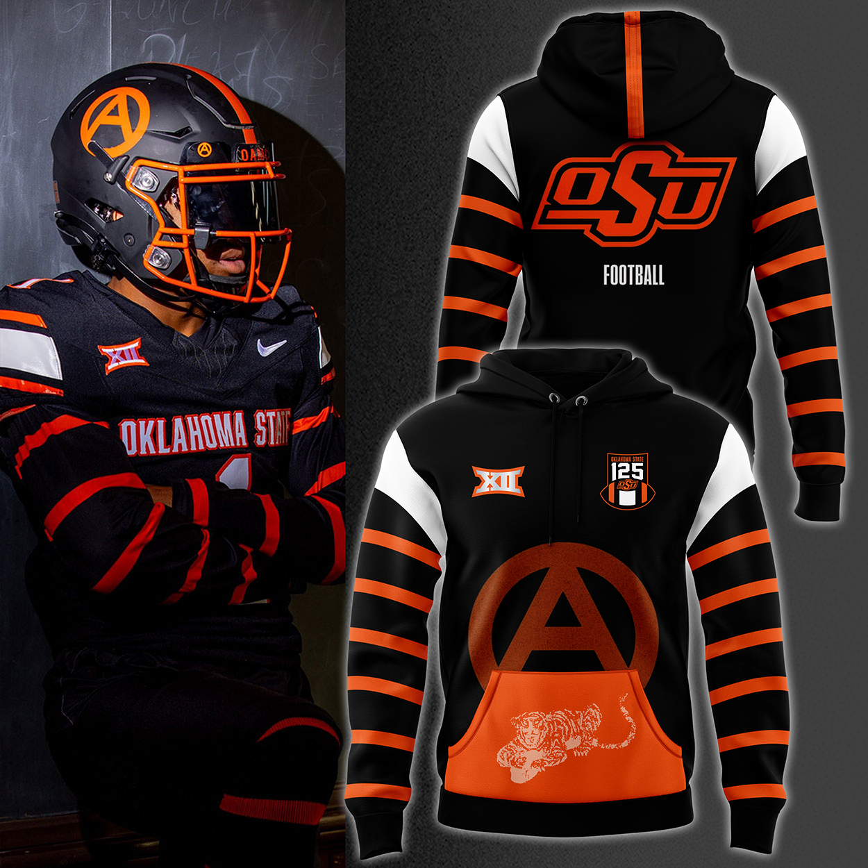 Oklahoma State Cowboys Throwback Pullover Hoodie - Famjoys Oklahoma State Cowboys Throwback Pullover Hoodie - Famjoys