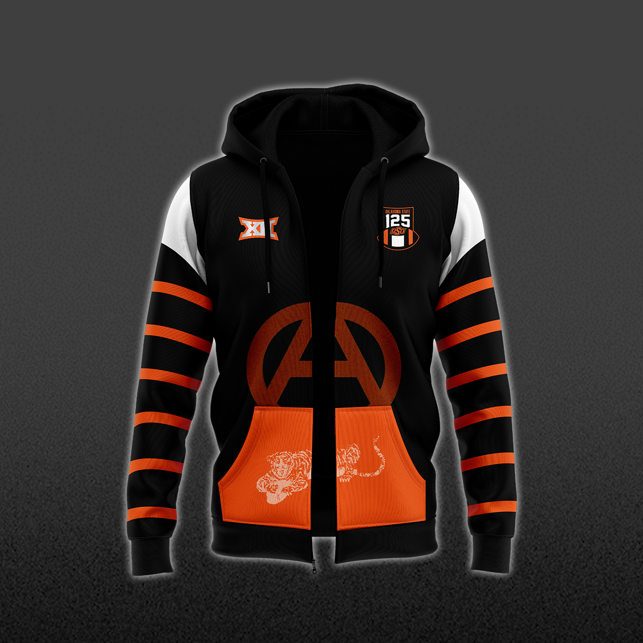 Oklahoma State Cowboys Throwback Pullover Zip Hoodie - Famjoys Oklahoma State Cowboys Throwback Pullover Zip Hoodie - Famjoys