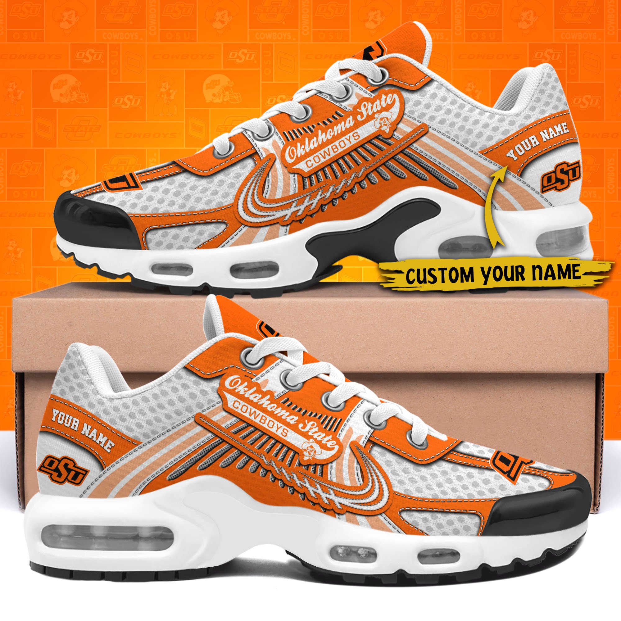 Oklahoma State Cowboys TN Shoes Custom Your Name, Sport Shoes, Gifts For Fans, Sport Gifts For Him ETRG-62360 - Famjoys Oklahoma State Cowboys TN Shoes Custom Your Name, Sport Shoes, Gifts For Fans, Sport Gifts For Him ETRG-62360 - Famjoys