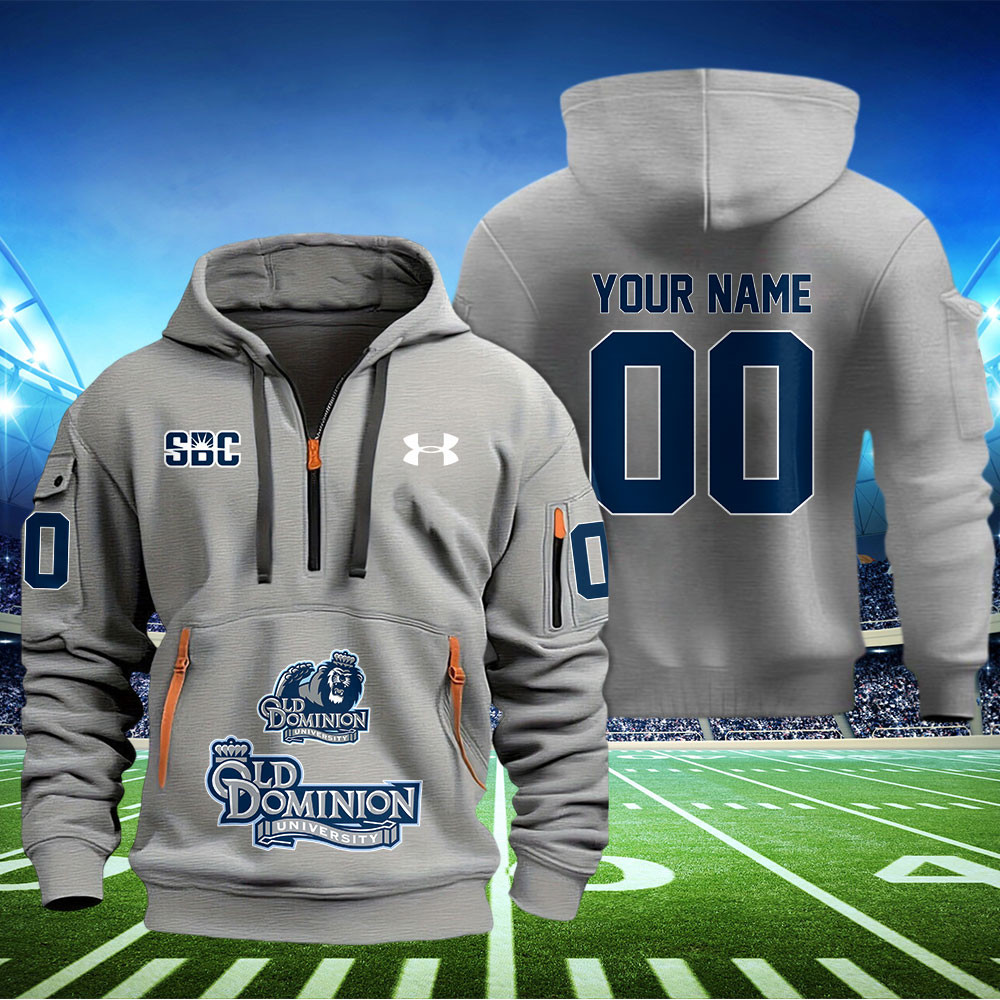 Old Dominion Monarchs Football Quarter Zip Hoodie - Famjoys Old Dominion Monarchs Football Quarter Zip Hoodie - Famjoys
