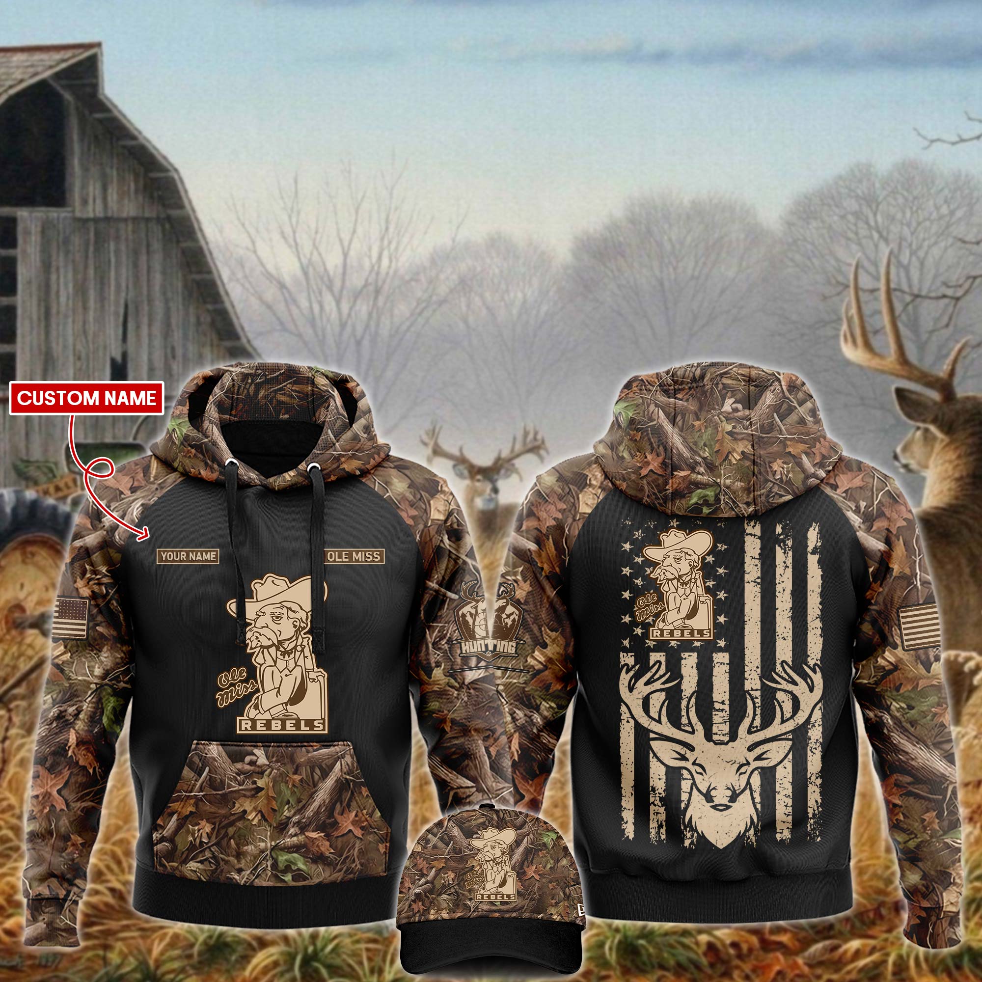 Ole Miss  Hoodie x Hunting  s