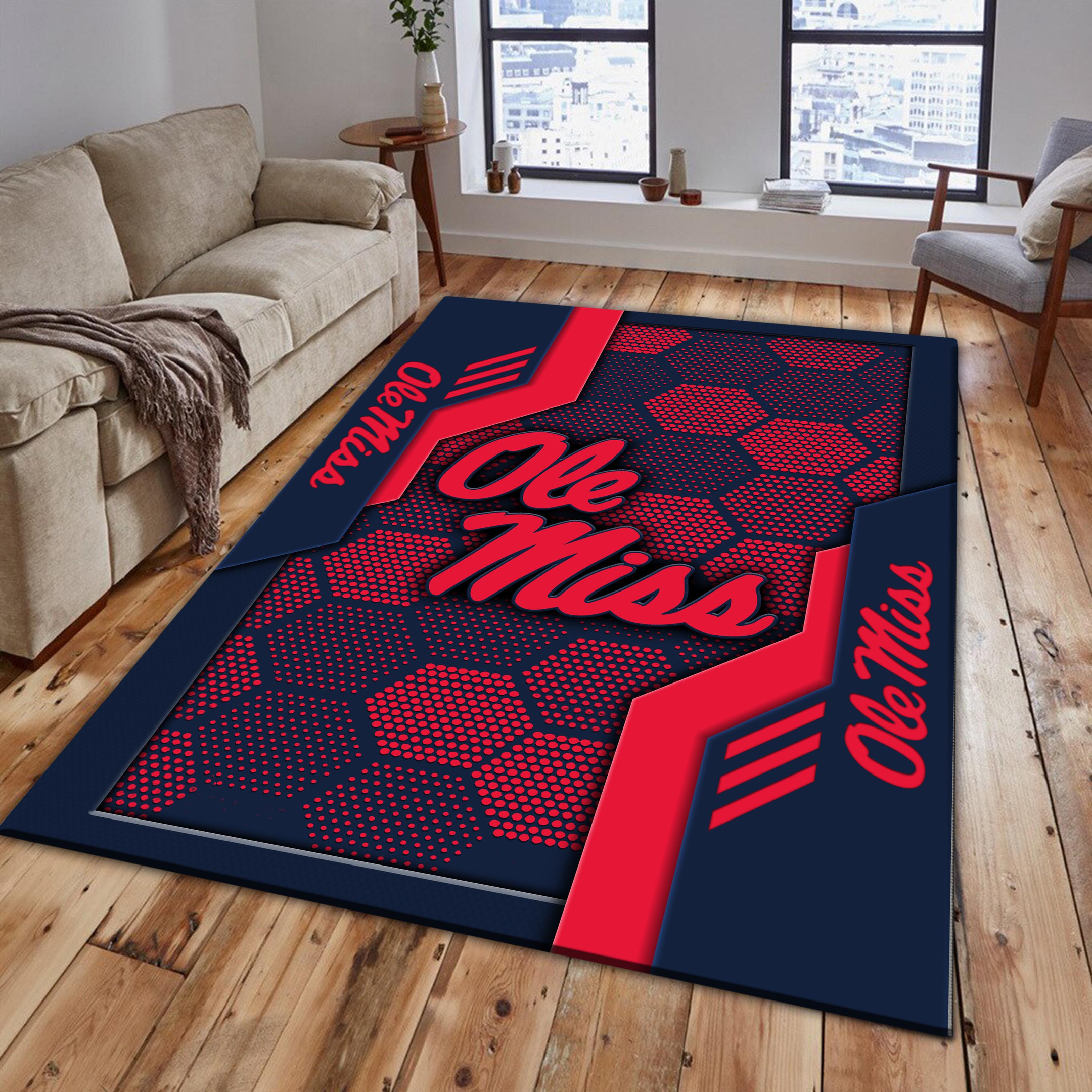 Ole Miss Rebels Area Rugs 3702 - Famjoys Ole Miss Rebels Area Rugs 3702 - Famjoys