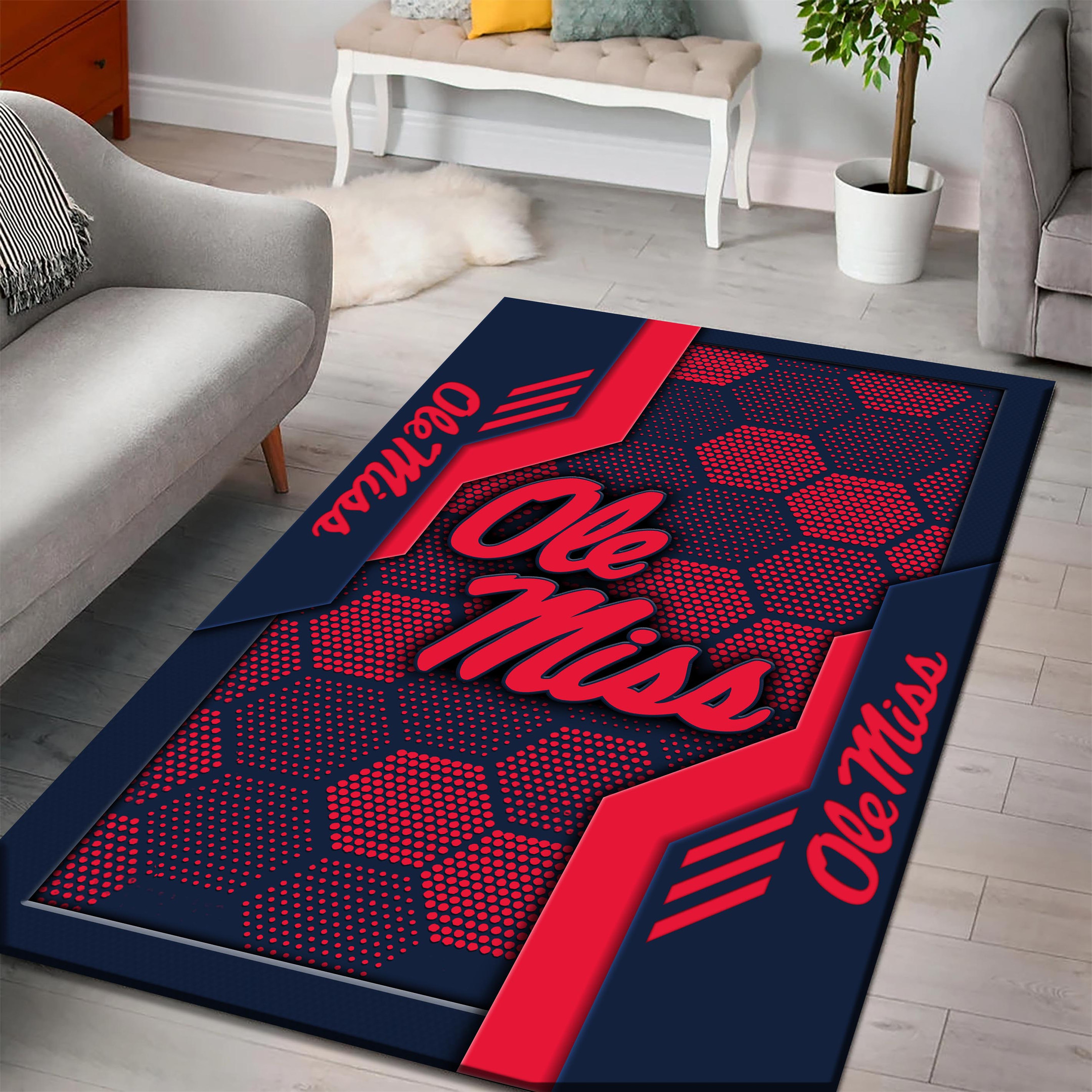Ole Miss Rebels Area Rugs 3702 - Famjoys Ole Miss Rebels Area Rugs 3702 - Famjoys