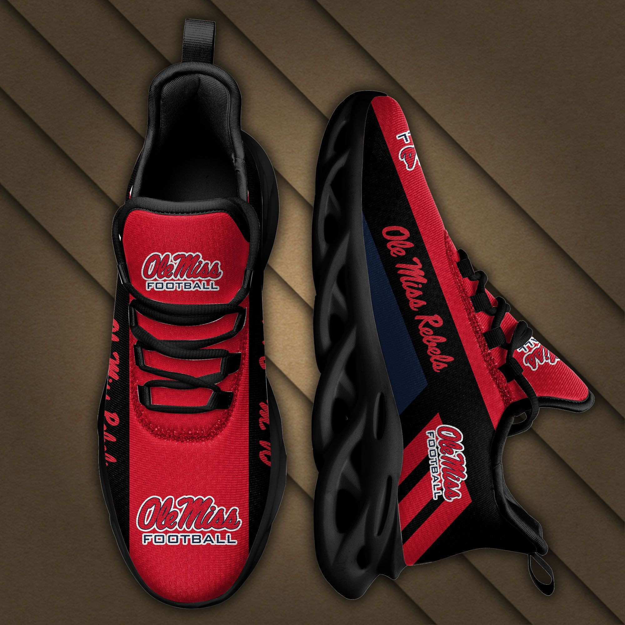 Ole Miss Rebels Max Soul Sneakers Shoes - Famjoys Ole Miss Rebels Max Soul Sneakers Shoes - Famjoys