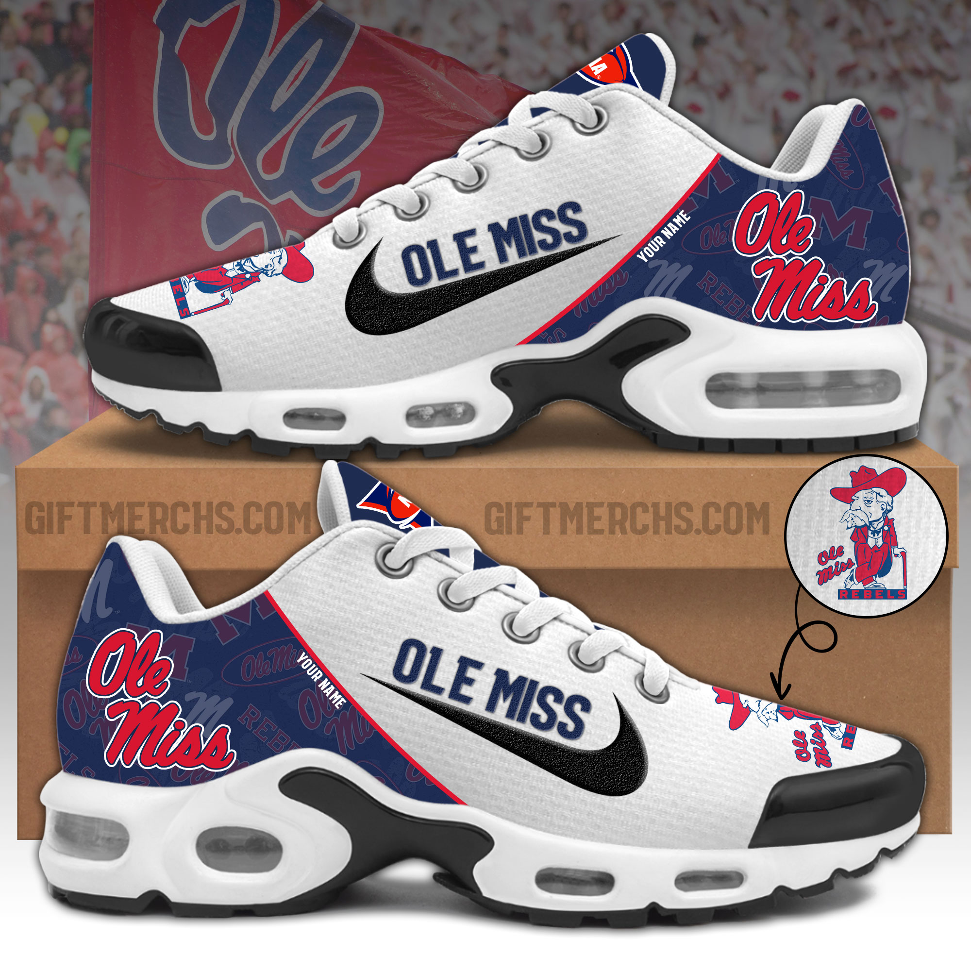 Ole Miss Rebels Personalized Shoes - Famjoys Ole Miss Rebels Personalized Shoes - Famjoys