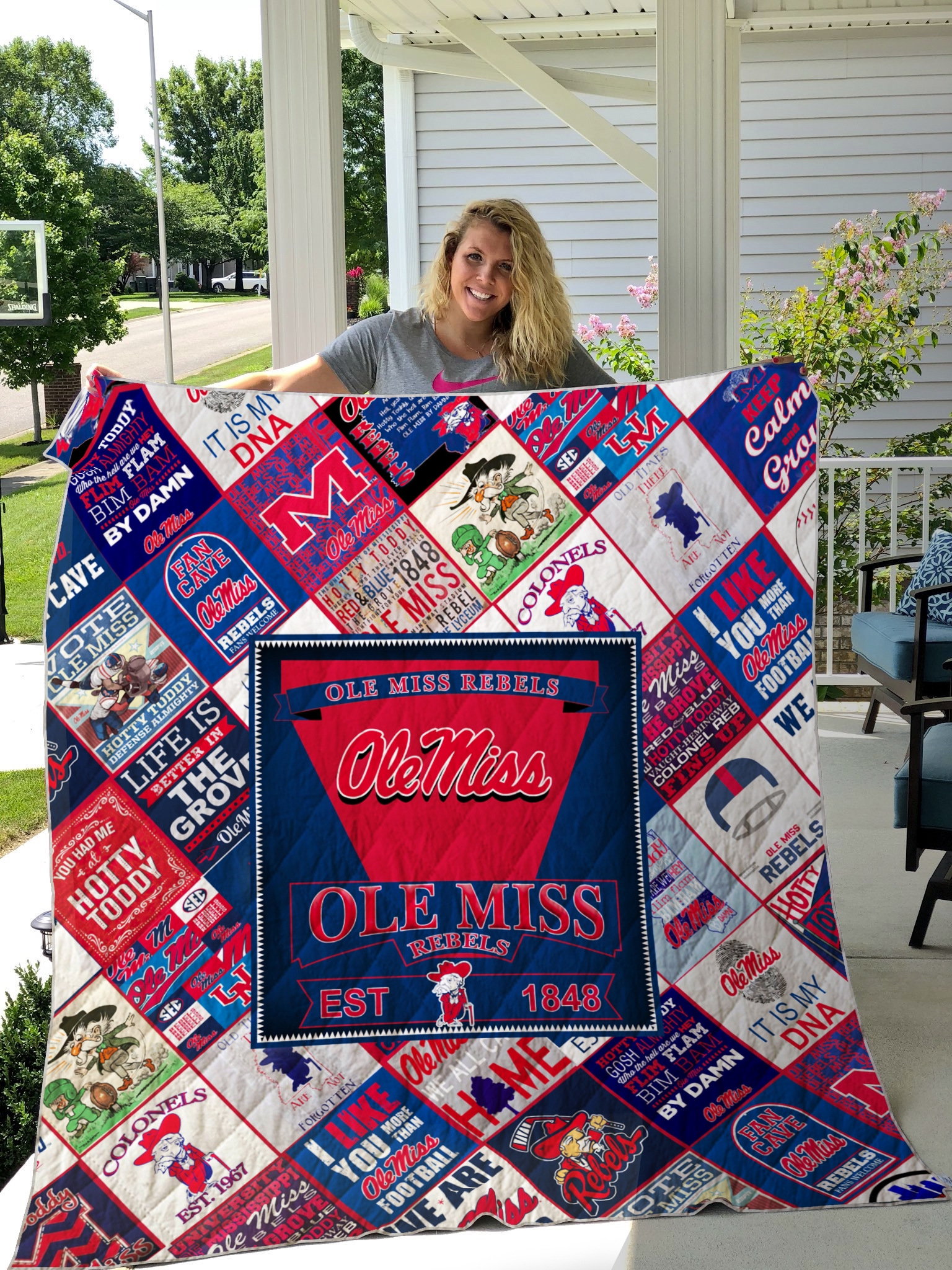 Ole Miss Rebels Quilt Blanket #983 - Famjoys Ole Miss Rebels Quilt Blanket #983 - Famjoys