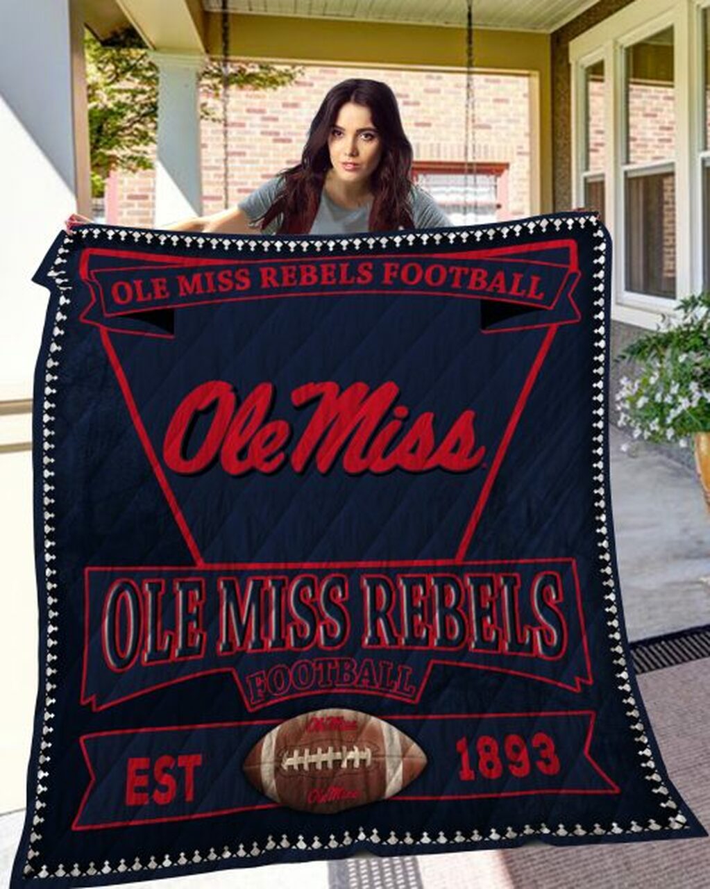 Ole Miss Rebels Quilt Blanket #986 - Famjoys Ole Miss Rebels Quilt Blanket #986 - Famjoys