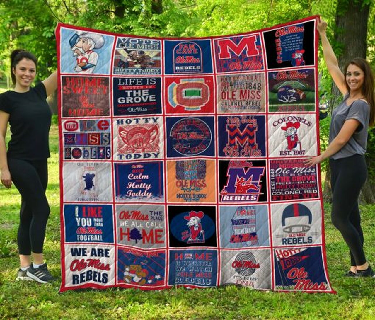 Ole Miss Rebels Quilt Blanket #988 - Famjoys Ole Miss Rebels Quilt Blanket #988 - Famjoys