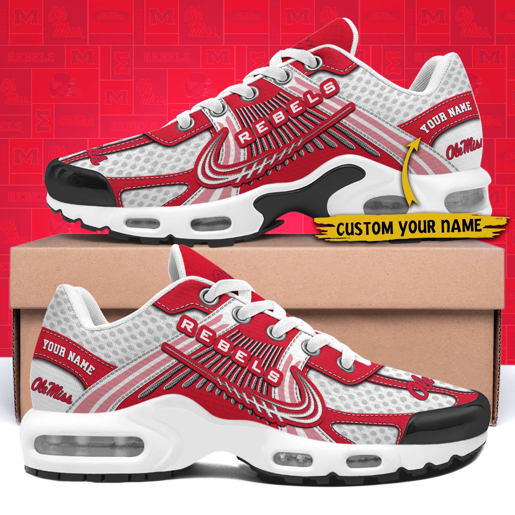 Ole Miss Rebels TN Shoes Custom Your Name, Sport Shoes, Gifts For Fans, Sport Gifts For Him ETRG-62360 - Famjoys Ole Miss Rebels TN Shoes Custom Your Name, Sport Shoes, Gifts For Fans, Sport Gifts For Him ETRG-62360 - Famjoys