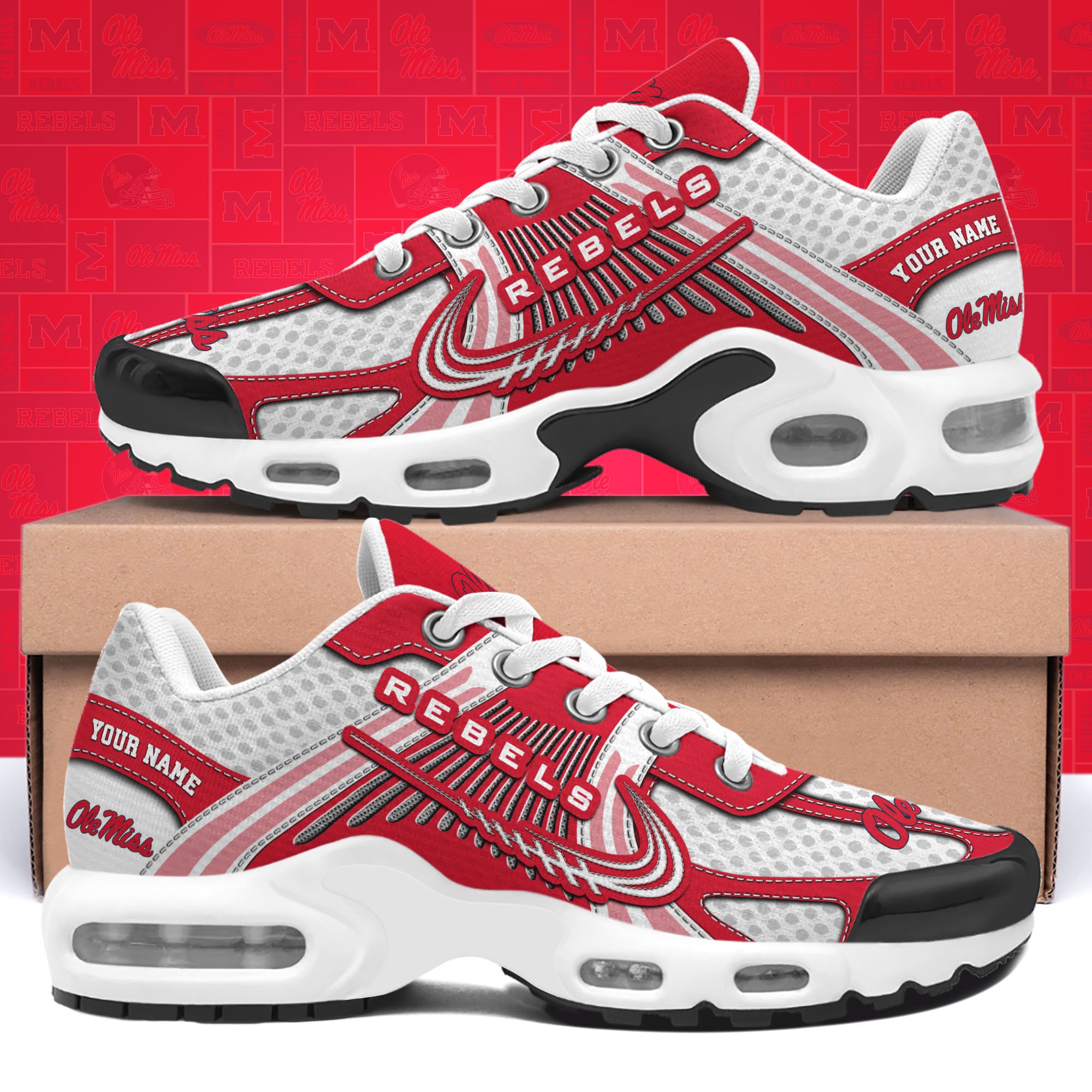 Ole Miss Rebels TN Shoes Custom Your Name, Sport Shoes, Gifts For Fans, Sport Gifts For Him ETRG-62360 - Famjoys Ole Miss Rebels TN Shoes Custom Your Name, Sport Shoes, Gifts For Fans, Sport Gifts For Him ETRG-62360 - Famjoys