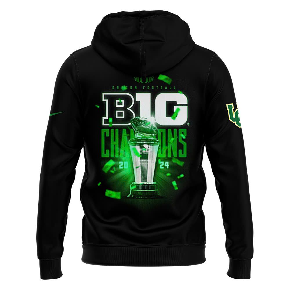 Oregon Ducks 2024 Big Ten Football Conference Champions Locker Room Premium Hoodie - Famjoys Oregon Ducks 2024 Big Ten Football Conference Champions Locker Room Premium Hoodie - Famjoys