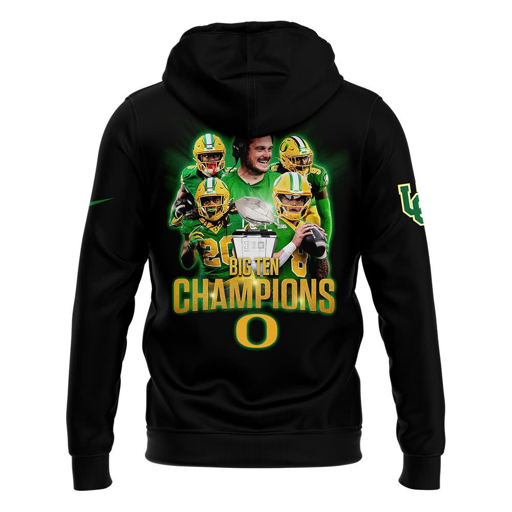 Oregon Ducks 2024 Big Ten Football Conference Champions Locker Room Premium Hoodie - Famjoys Oregon Ducks 2024 Big Ten Football Conference Champions Locker Room Premium Hoodie - Famjoys