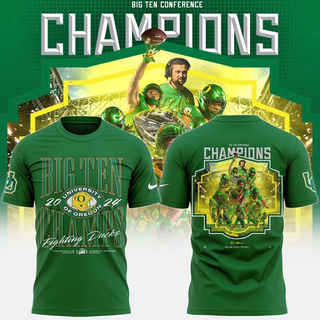 Oregon Ducks 2024 Big Ten Football Conference Champions Locker Room Special Premium Tee - Famjoys Oregon Ducks 2024 Big Ten Football Conference Champions Locker Room Special Premium Tee - Famjoys
