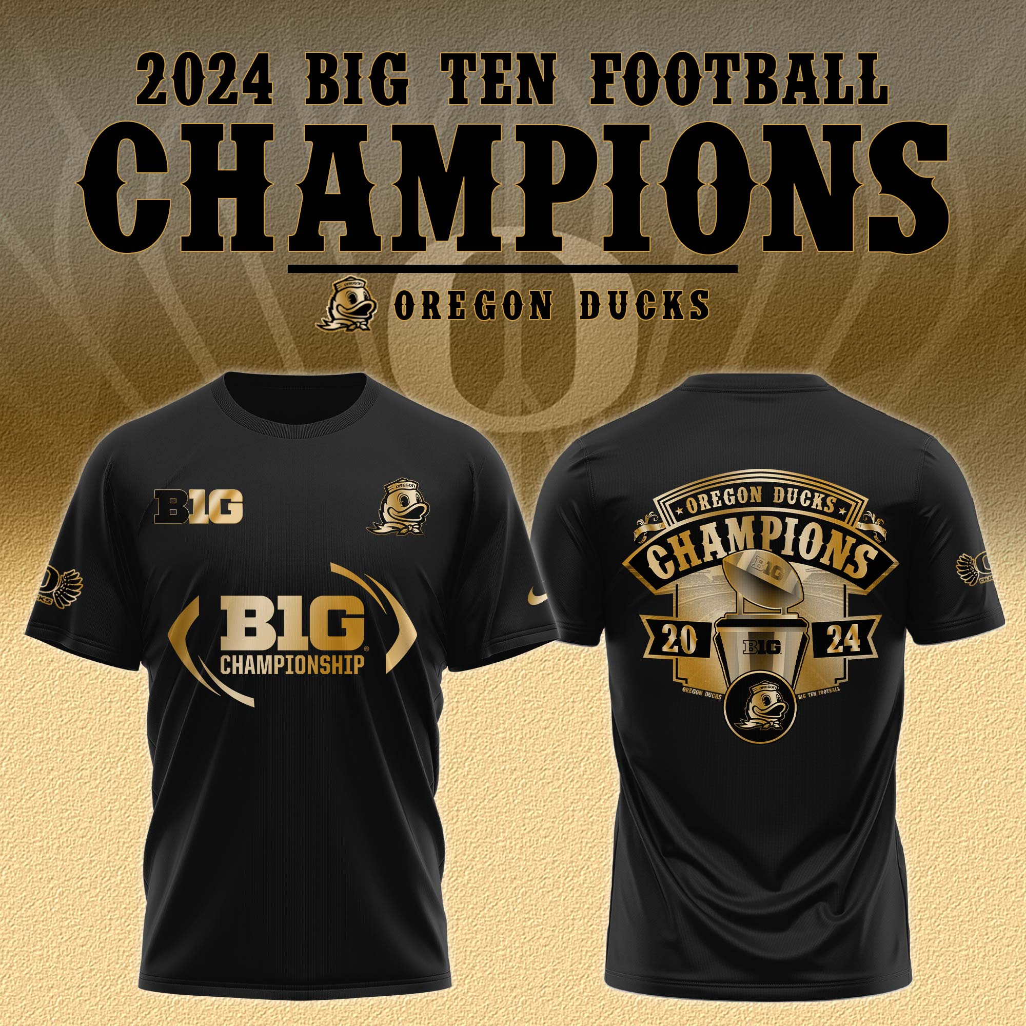 Oregon Ducks BIG TEN Champions Tshirt - Famjoys Oregon Ducks BIG TEN Champions Tshirt - Famjoys