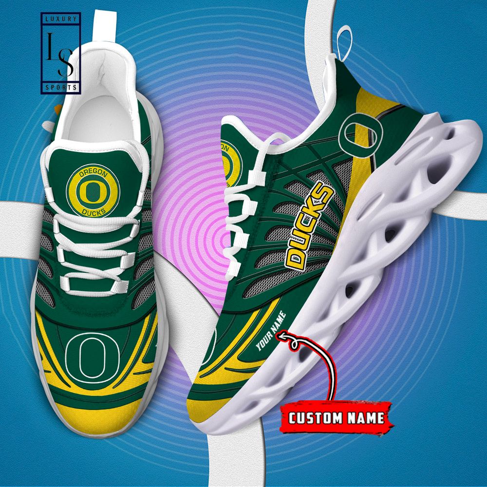 Oregon Ducks Custom Name Max Soul Shoes - Famjoys Oregon Ducks Custom Name Max Soul Shoes - Famjoys