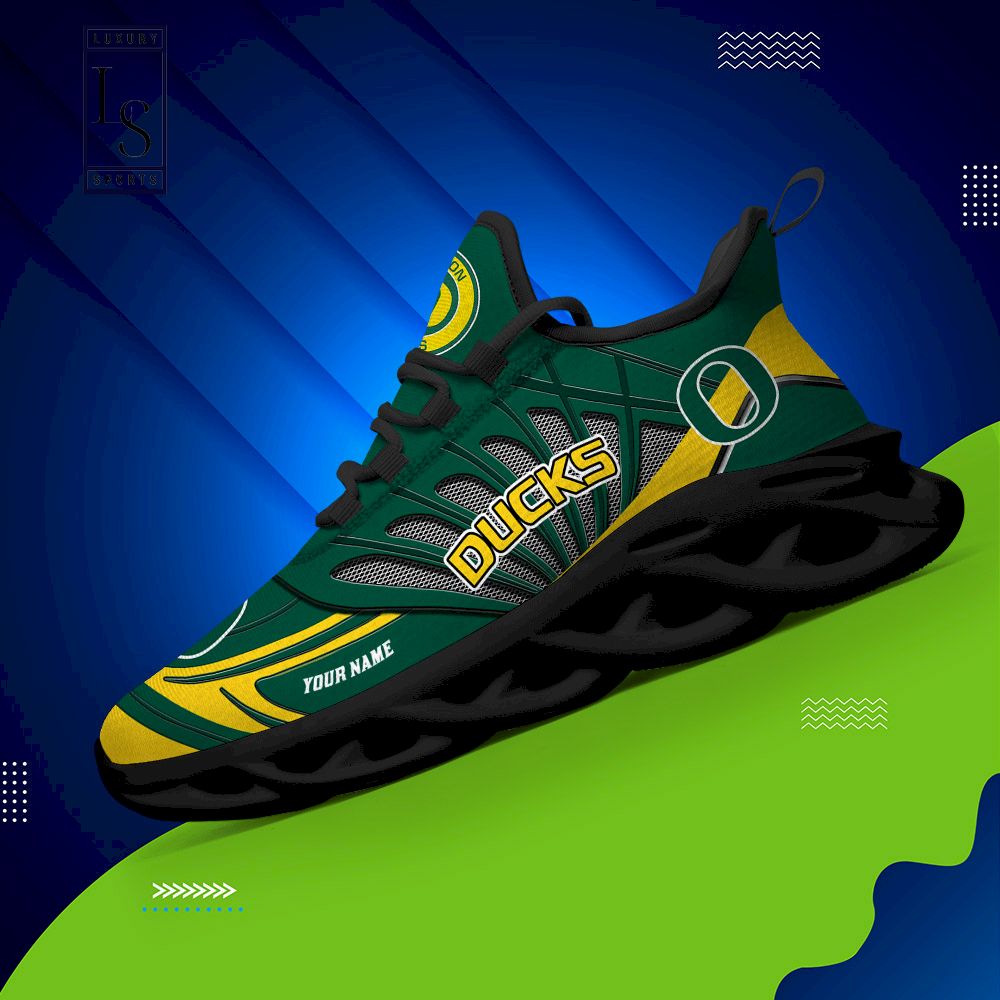 Oregon Ducks Custom Name Max Soul Shoes - Famjoys Oregon Ducks Custom Name Max Soul Shoes - Famjoys