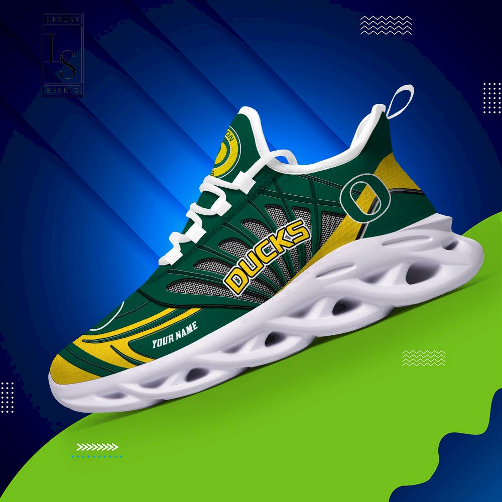 Oregon Ducks Custom Name Max Soul Shoes - Famjoys Oregon Ducks Custom Name Max Soul Shoes - Famjoys