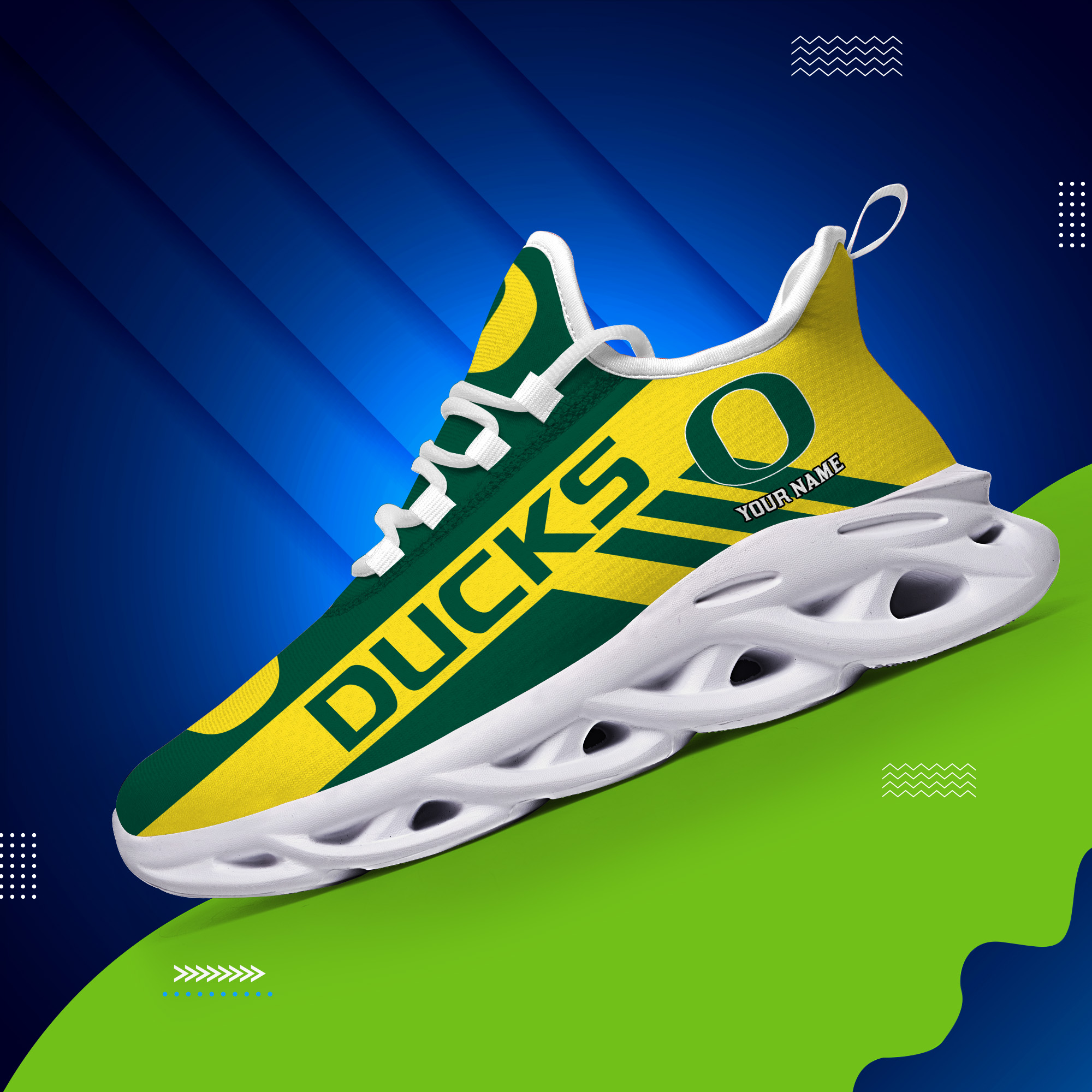 Oregon Ducks Custom Name PERSONALIZED MAX SOUL SHOES DS004 - Famjoys Oregon Ducks Custom Name PERSONALIZED MAX SOUL SHOES DS004 - Famjoys