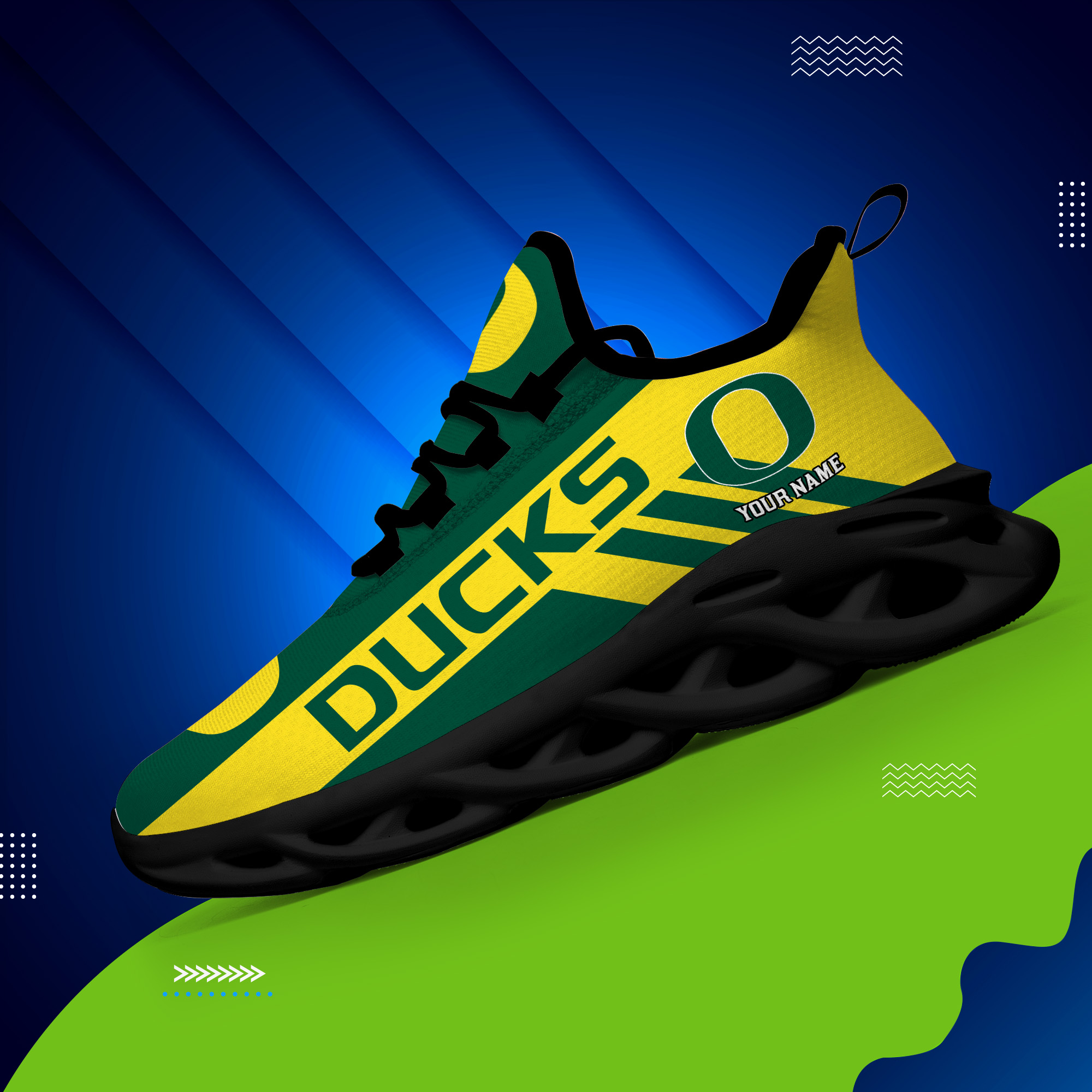 Oregon Ducks Custom Name PERSONALIZED MAX SOUL SHOES DS004 - Famjoys Oregon Ducks Custom Name PERSONALIZED MAX SOUL SHOES DS004 - Famjoys