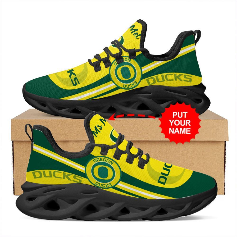 Oregon Ducks Custom Name Personalized Max Soul Sneakers Shoes - Famjoys Oregon Ducks Custom Name Personalized Max Soul Sneakers Shoes - Famjoys
