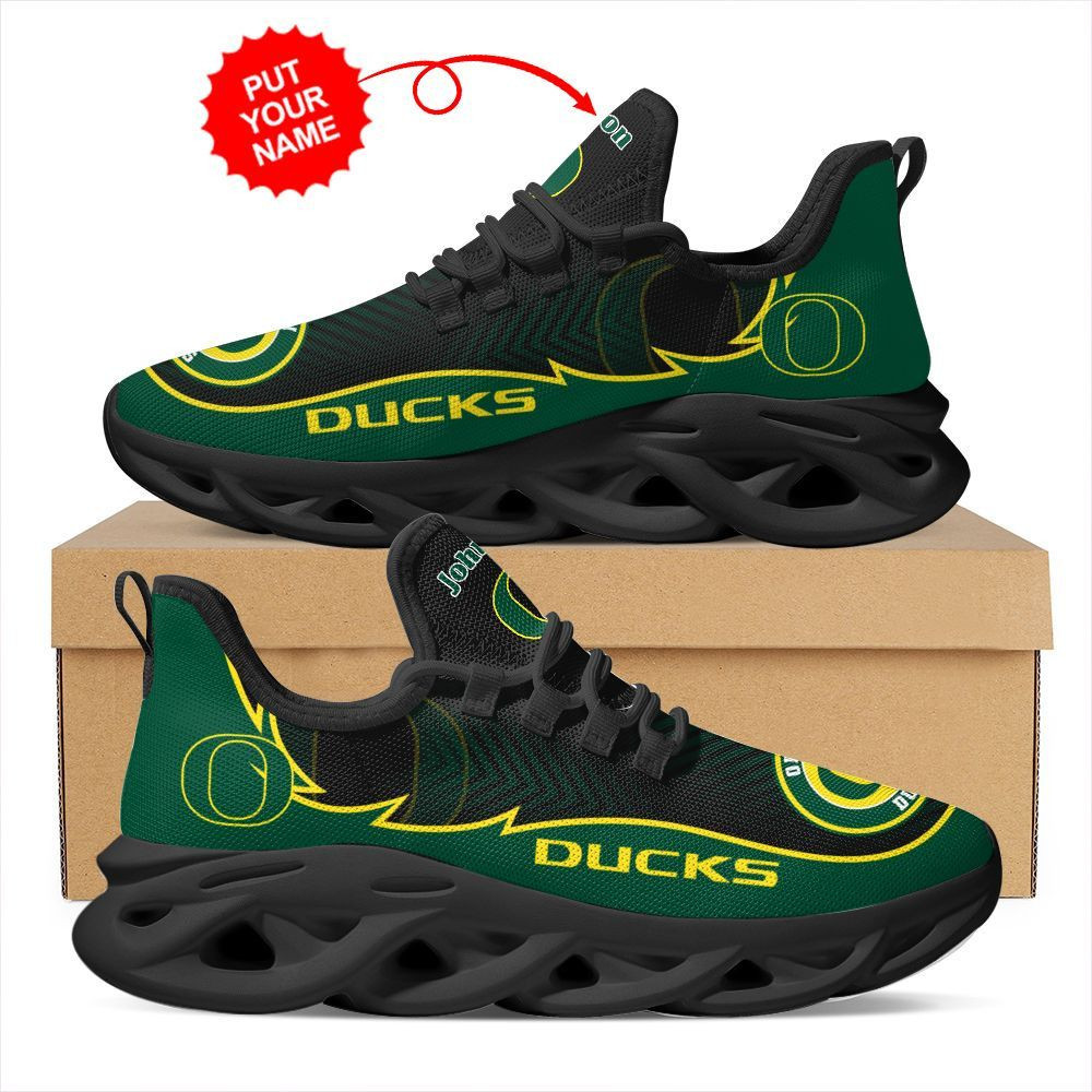 Oregon Ducks Custom Name Personalized Max Soul Sneakers Shoes - Famjoys Oregon Ducks Custom Name Personalized Max Soul Sneakers Shoes - Famjoys