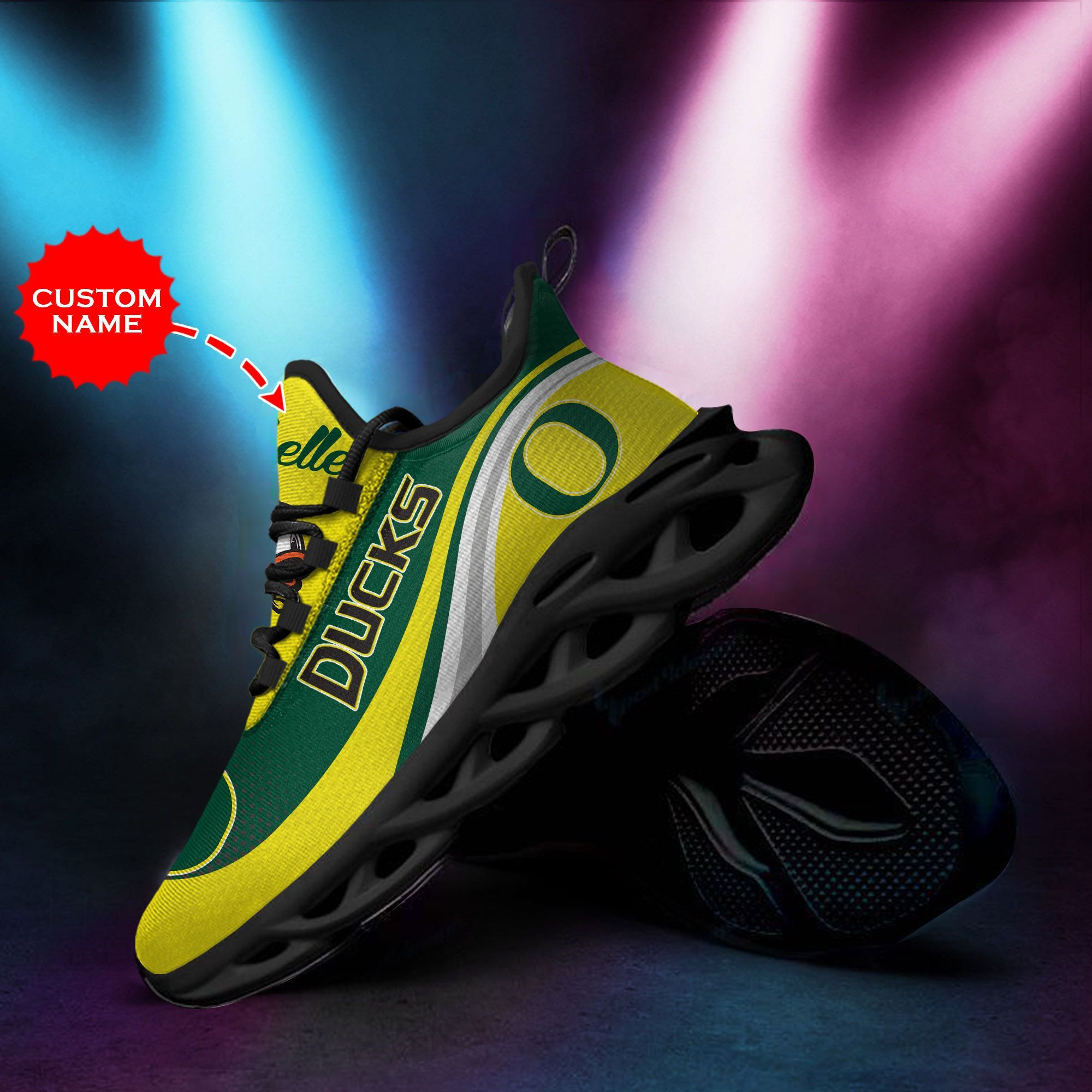Oregon Ducks Custom Personalized Max Soul Sneakers Shoes - Famjoys Oregon Ducks Custom Personalized Max Soul Sneakers Shoes - Famjoys