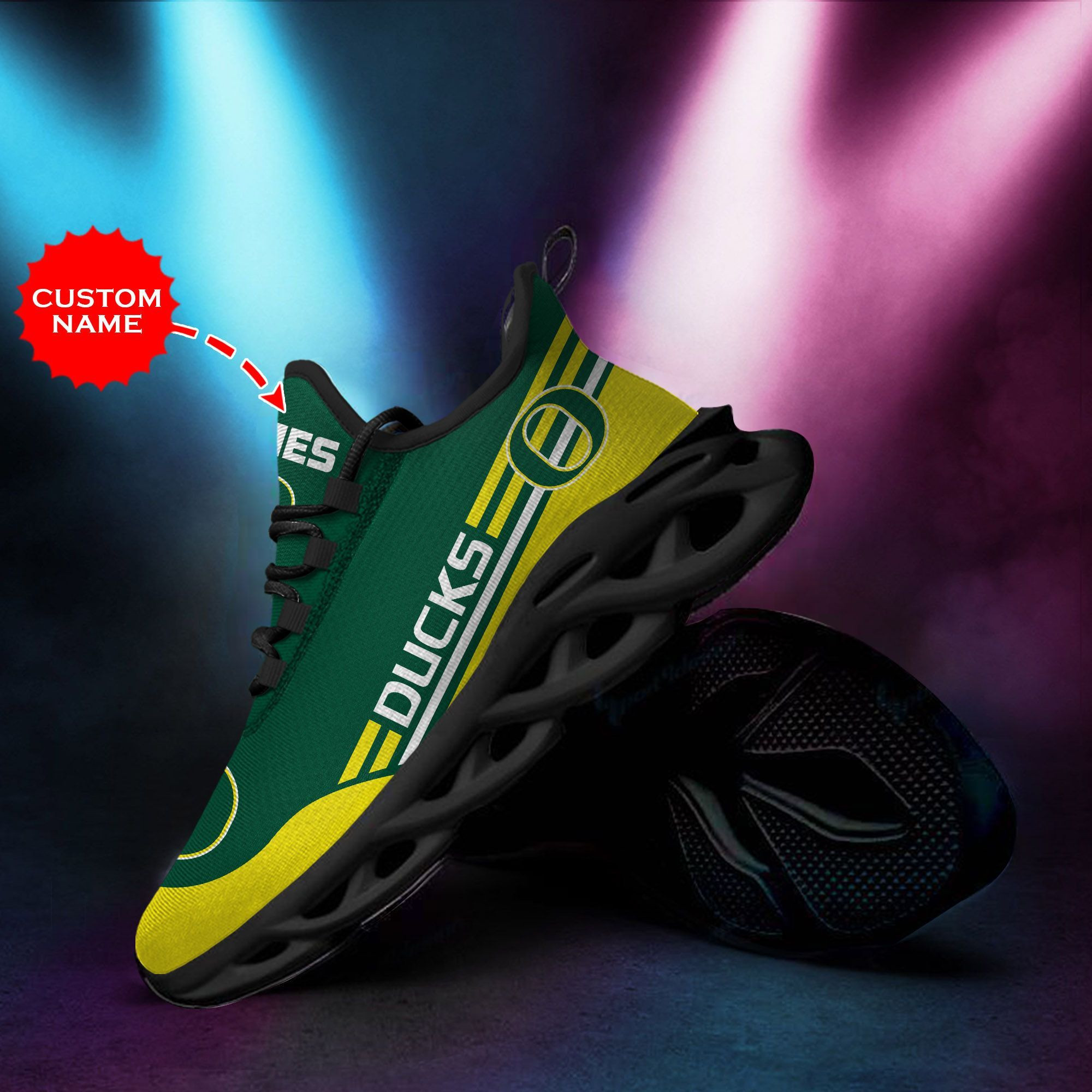 Oregon Ducks Custom Personalized Max Soul Sneakers Shoes - Famjoys Oregon Ducks Custom Personalized Max Soul Sneakers Shoes - Famjoys