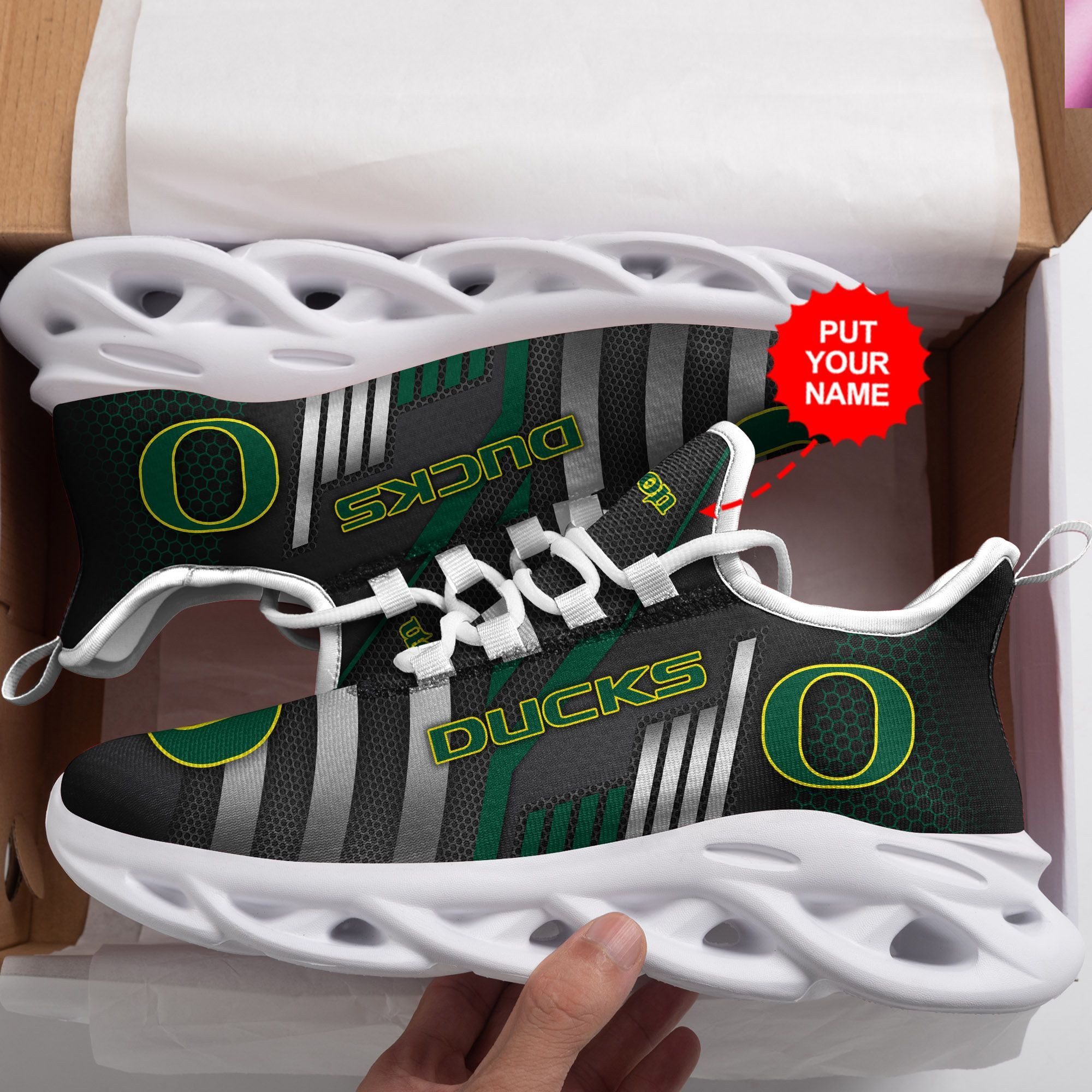 Oregon Ducks Custom Personalized Max Soul Sneakers Shoes - Famjoys Oregon Ducks Custom Personalized Max Soul Sneakers Shoes - Famjoys