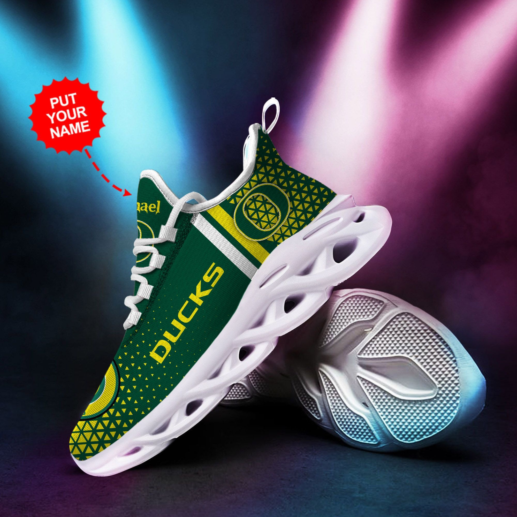 Oregon Ducks Custom Personalized Max Soul Sneakers Shoes - Famjoys Oregon Ducks Custom Personalized Max Soul Sneakers Shoes - Famjoys